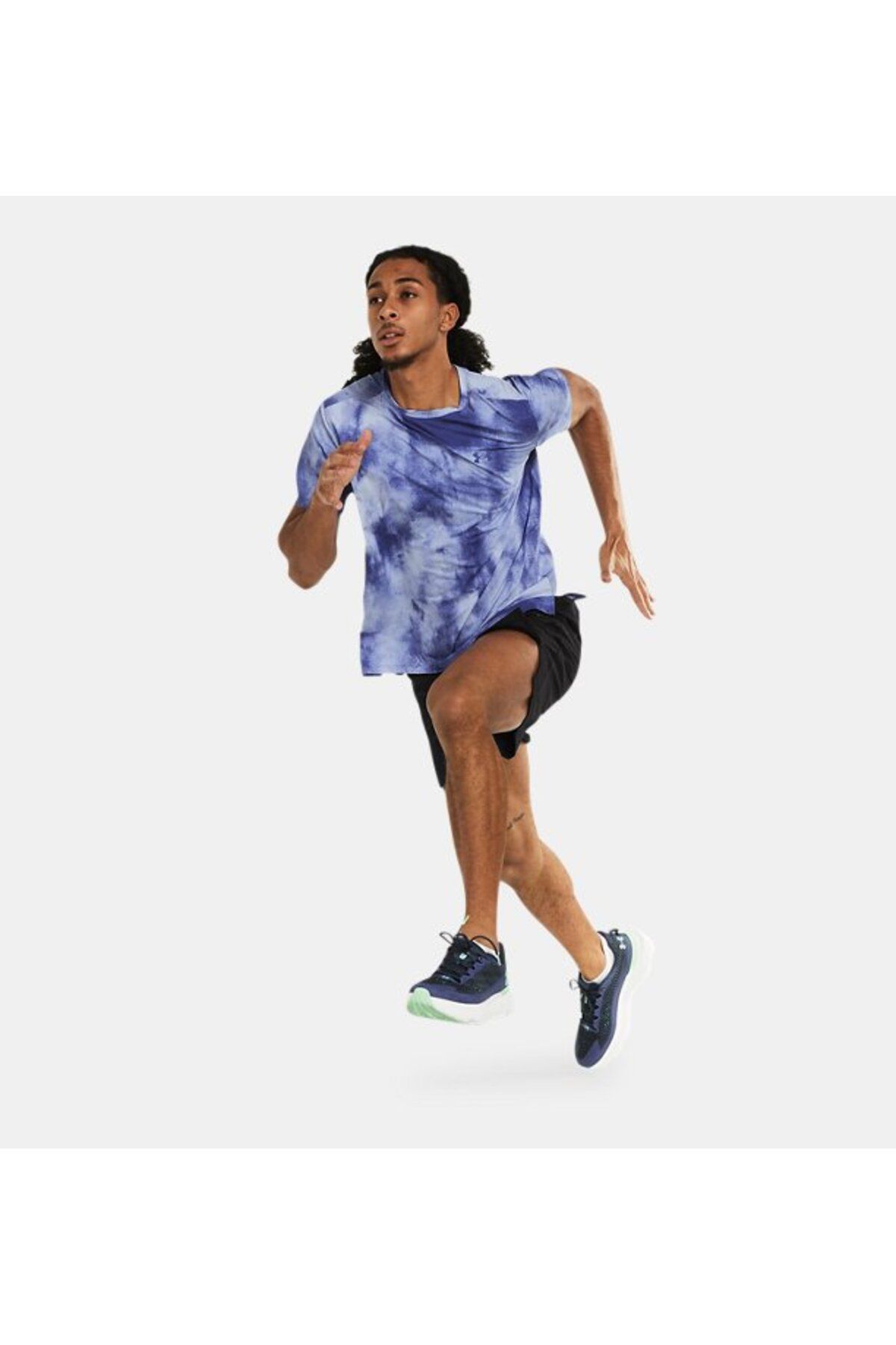 تی شرت ورزشی بنفش مردانه آستین کوتاه و شستشوی UA 1382615 539 Under Armour