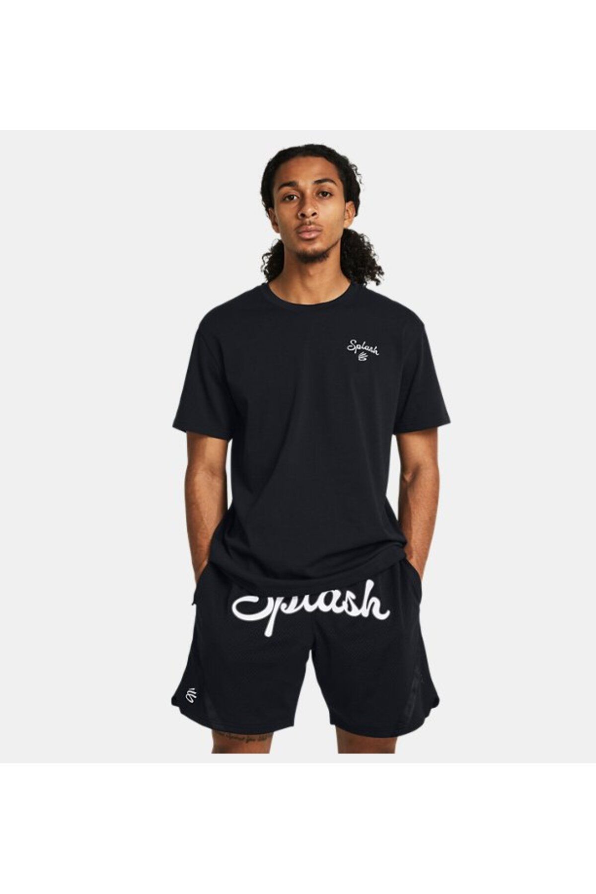 تی شرت ورزشی مشکی مردانه چلپ چلوپ دوزی 001 Under Armour