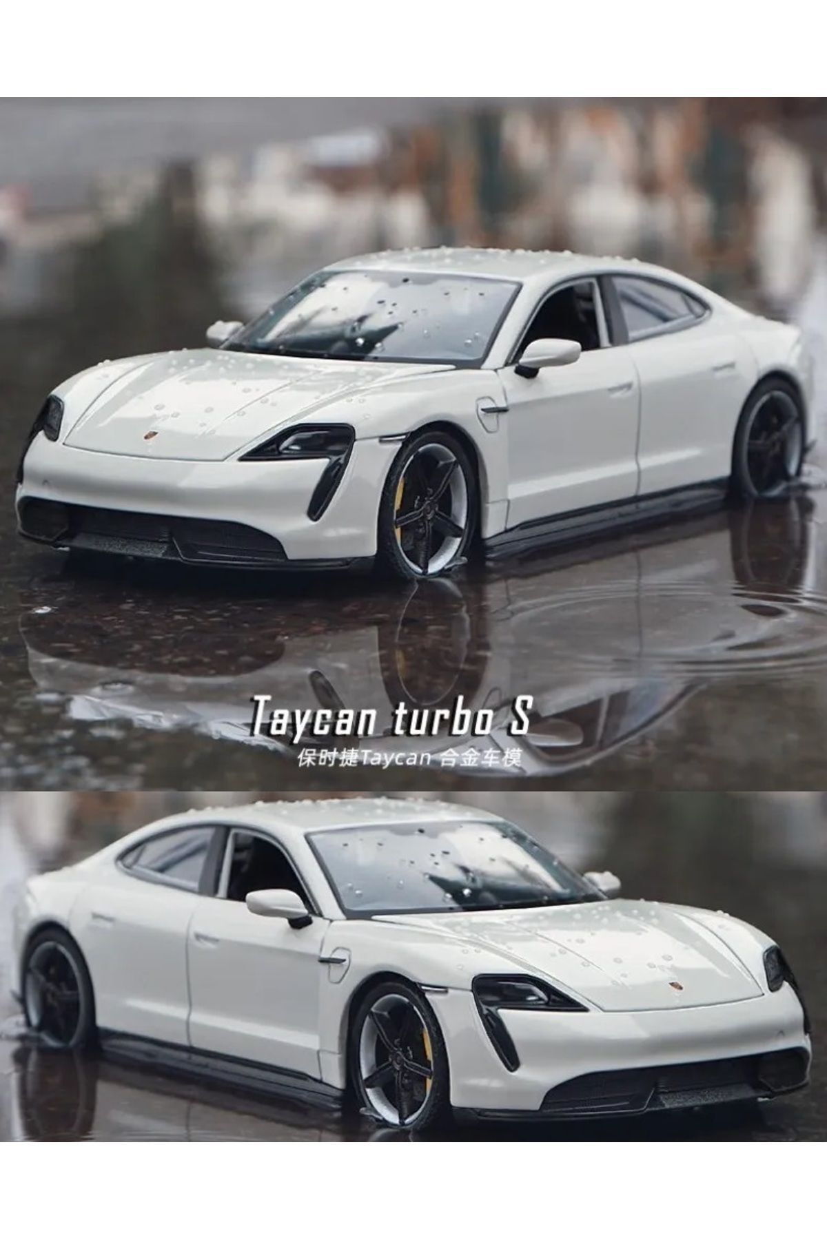 OYUNCAKSAHİLİ Porsche Taycan Turbo S Diecast 1.24 Ölçek Koleksiyon