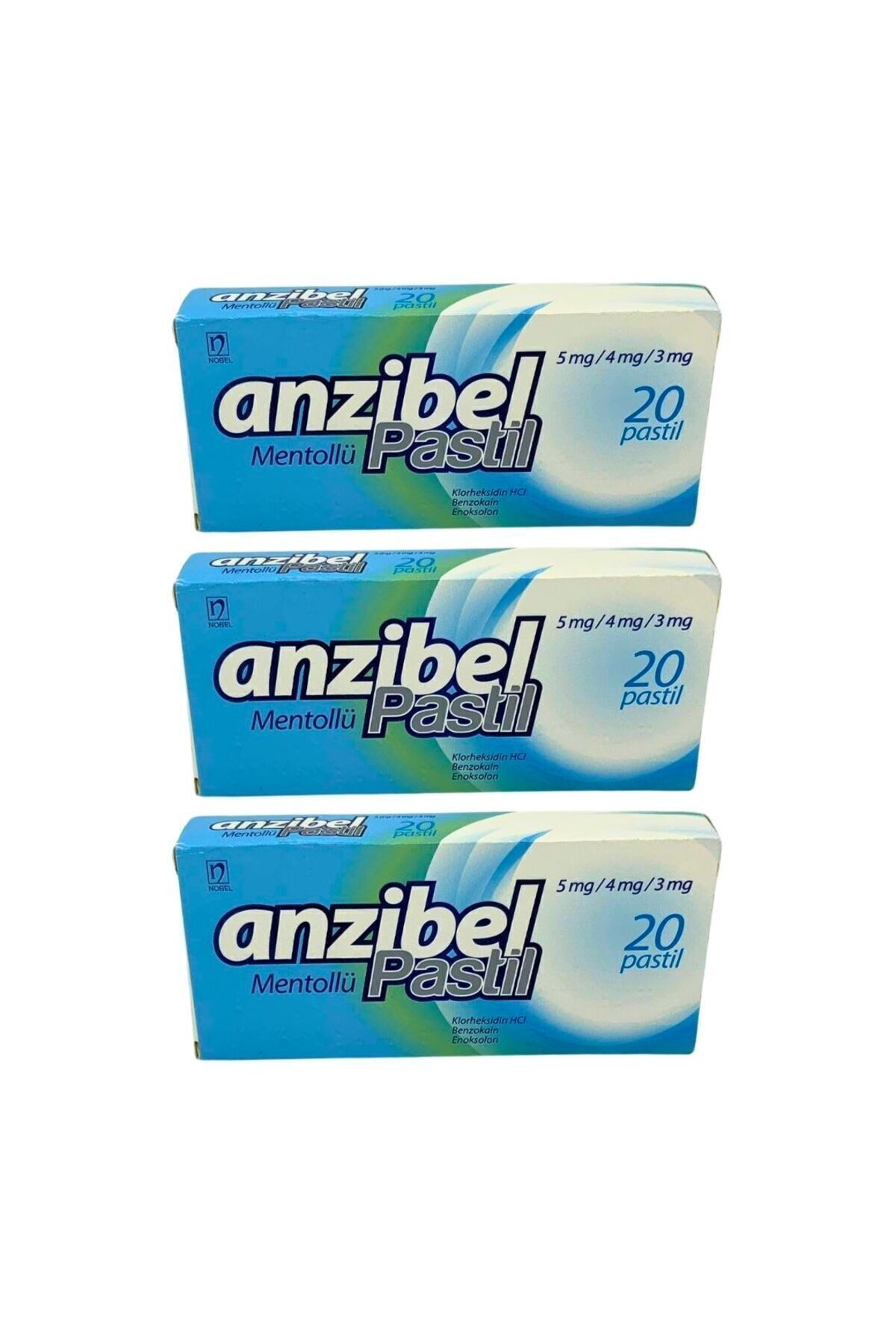 ANZİBEL PASTİL Anzibel Mentollü 20 Pastil 3 Adet
