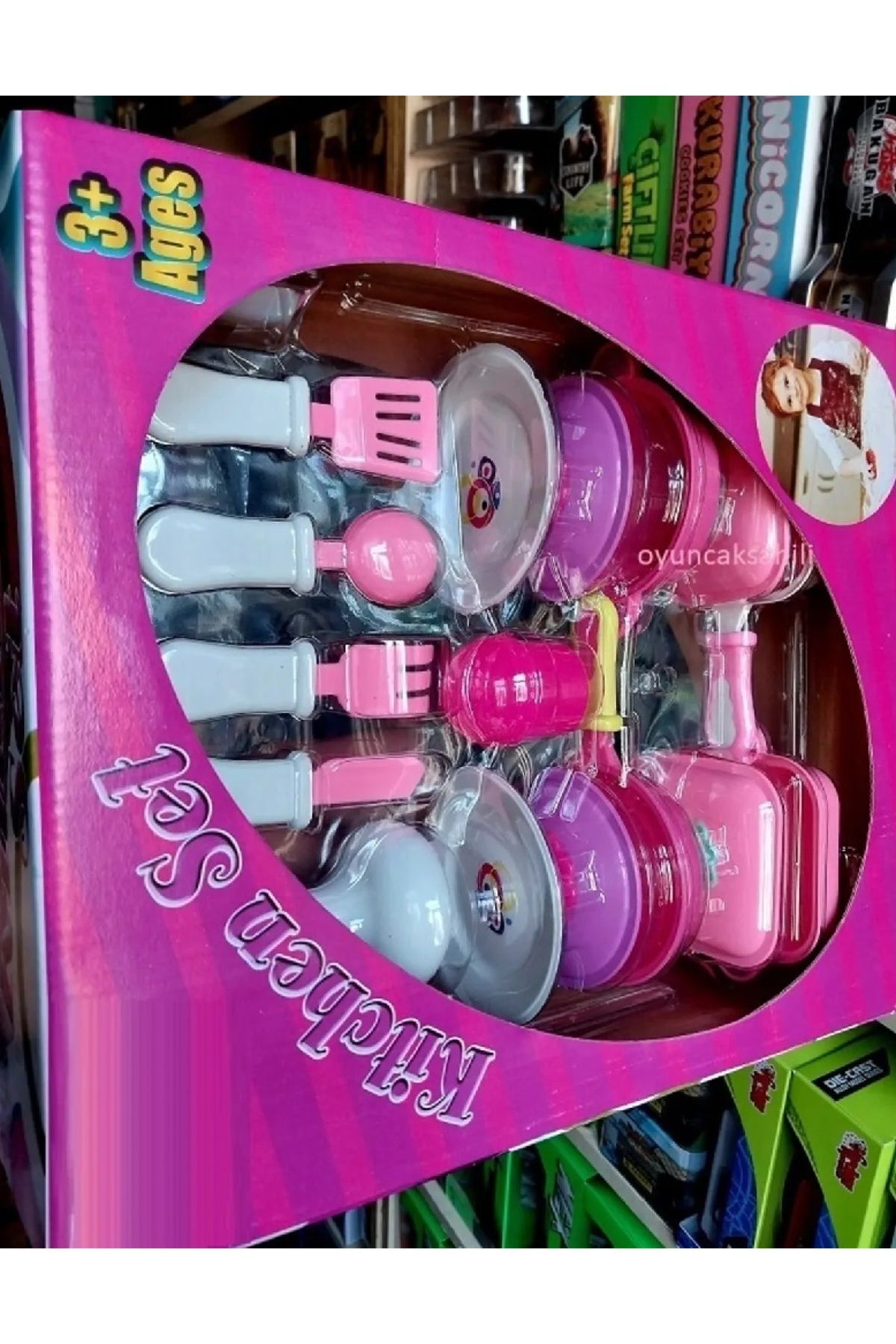 OYUNCAKSAHİLİ 16 Parça Oyuncak Tava Tencere Çatal Bıcak Tuzluk Tabak Yağlık Mutfak Set fotoğrafı 2 (önizleme)