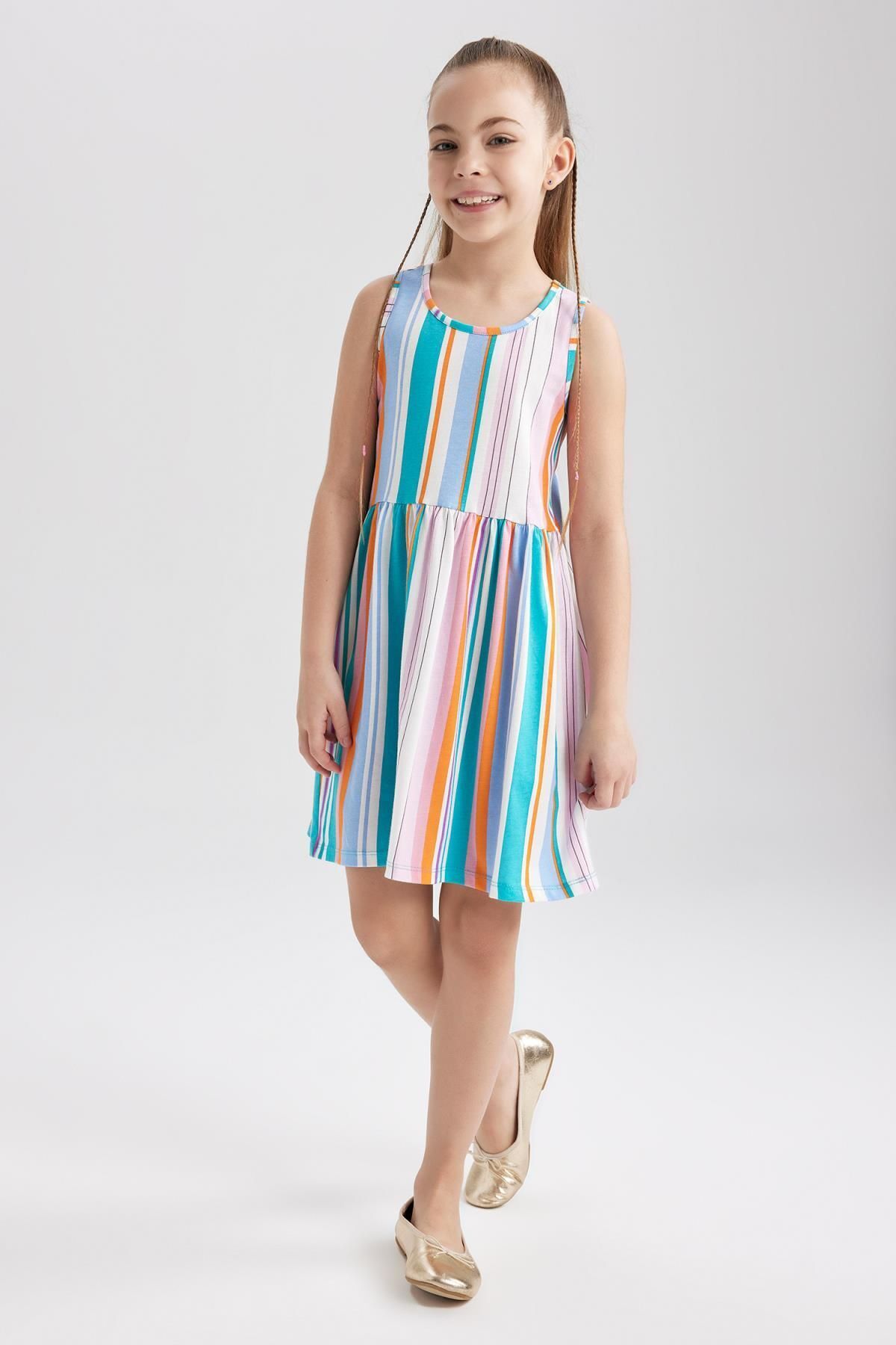 لباس مجلسی دخترانه سبز دفکتوDefacto | TYC00778073843 اورجینال - تصویر 3