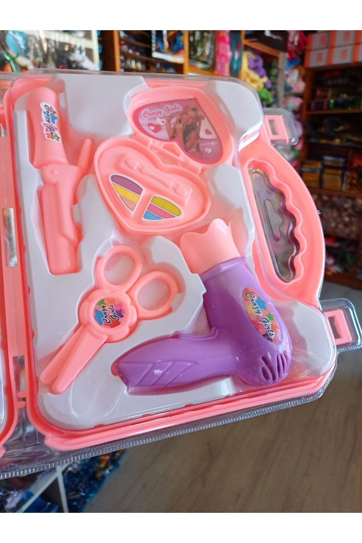 OYUNCAKSAHİLİ Çantalı Makyaj Güzellik Çantası 11 parça Oyuncak Fön Fotoğraf Ayna Ruj Parfüm Açılır Çanta Evcilik fotoğrafı 2 (önizleme)