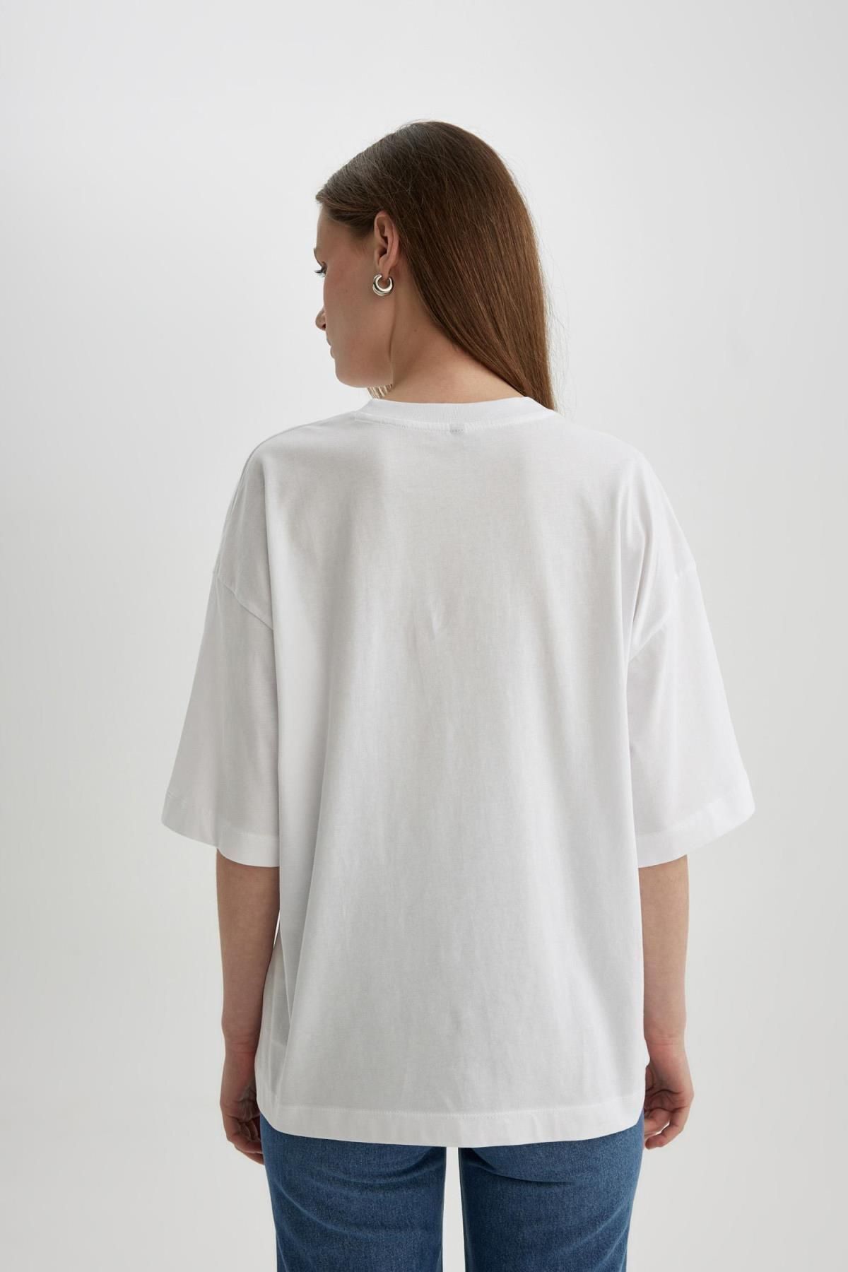 تی شرت زنانه دفاکتو | C7458AX24SM Defacto - Image 6