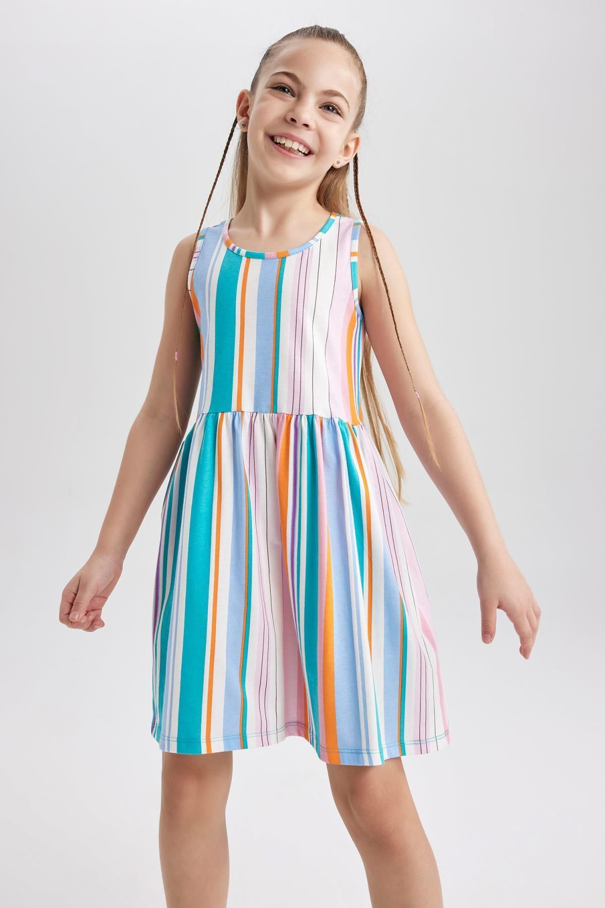 لباس مجلسی دخترانه سبز دفکتوDefacto | TYC00778073843 اورجینال - تصویر 5