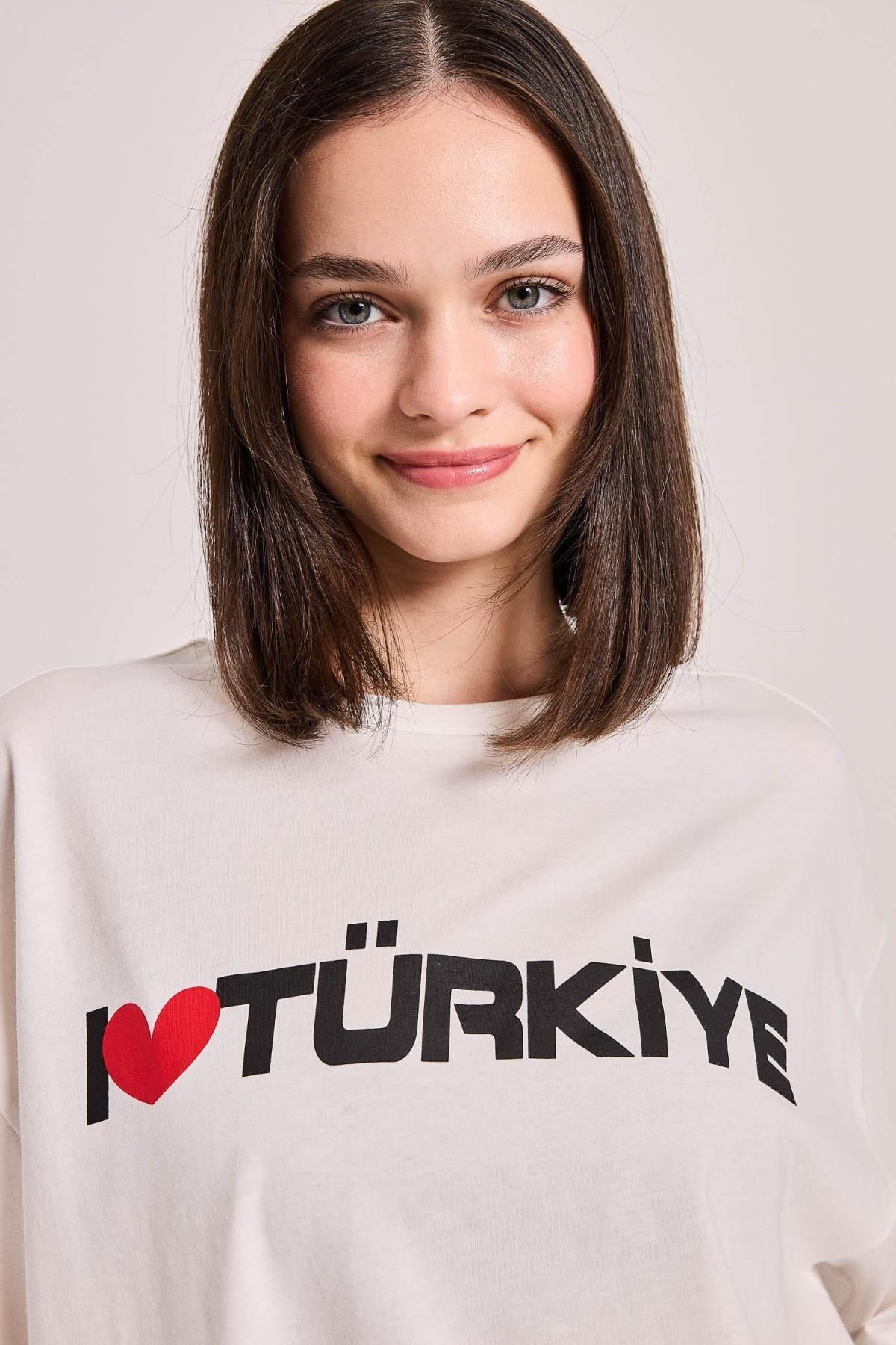 تی شرت زنانه دفاکتو | D6044AX24SM Defacto - Image 6