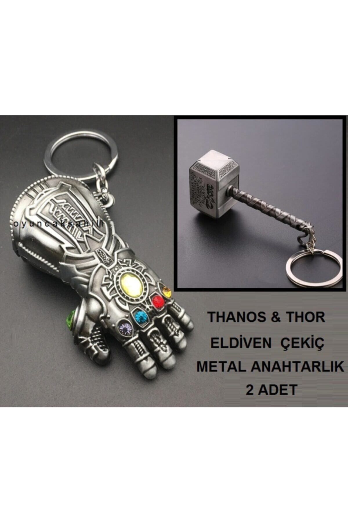 OYUNCAKSAH L Thor Hammer Thanos Glove 2 Keychain Metal Punch Hammer Avengres Gift Trendyol