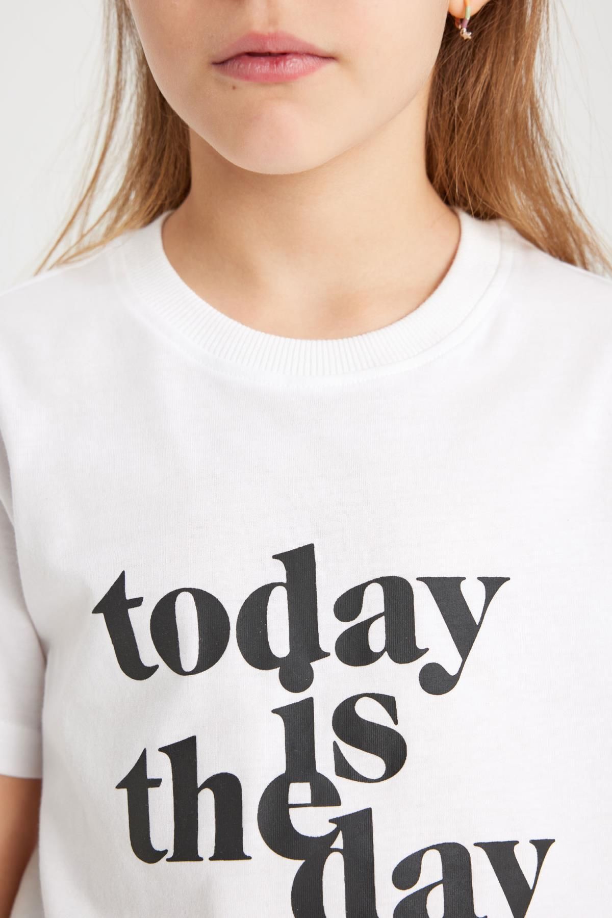 تی شرت دخترانه دفاکتو | B5123A824SM Defacto - Image 5