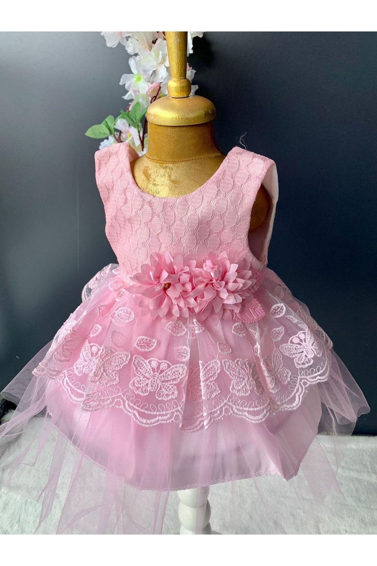 Petite Ponpon Baby Kız Bebek Mevlüt Elbisesi Yeni Doğan Özel Gün Kıyafeti fotoğrafı 3 (önizleme)