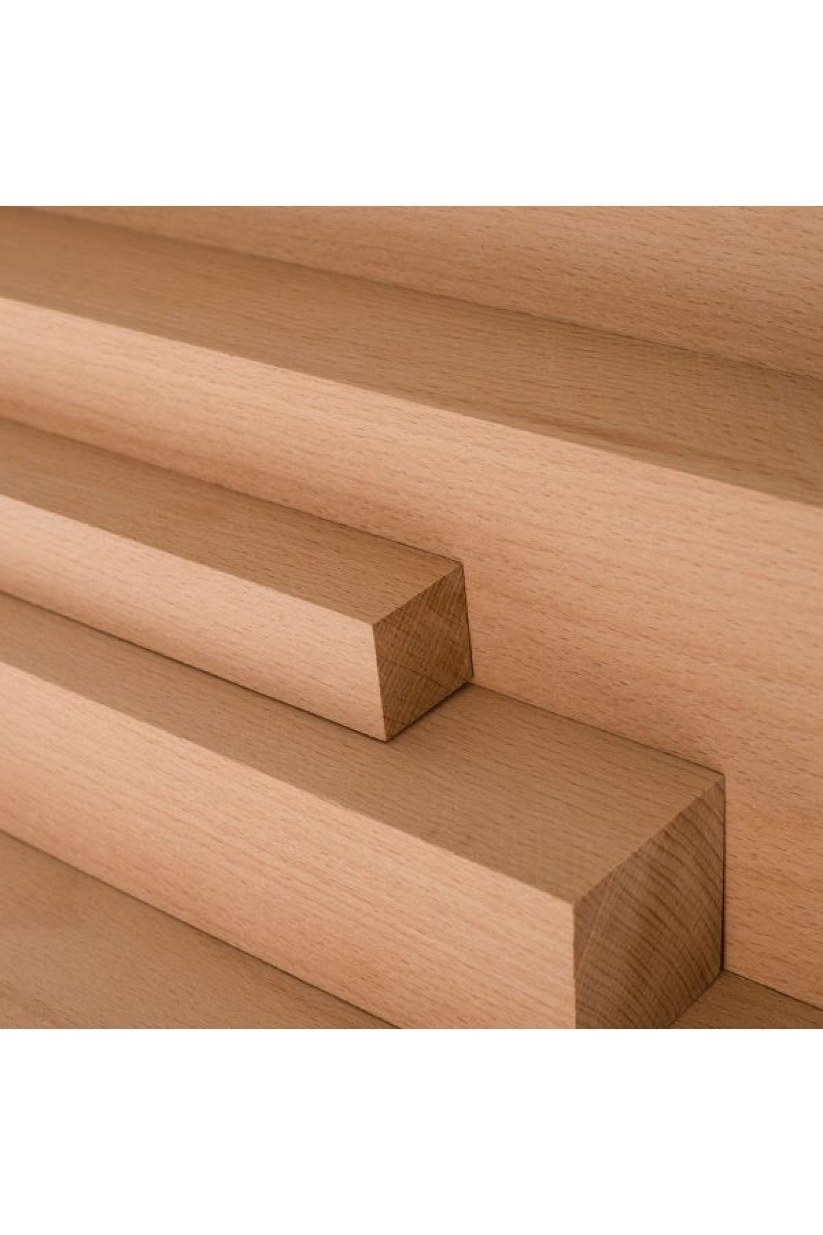 (3X3 CM X 100 CM 4 ADET) Gürgen Kereste Ahşap Çıta Taslak Tahta Ve Blok 3