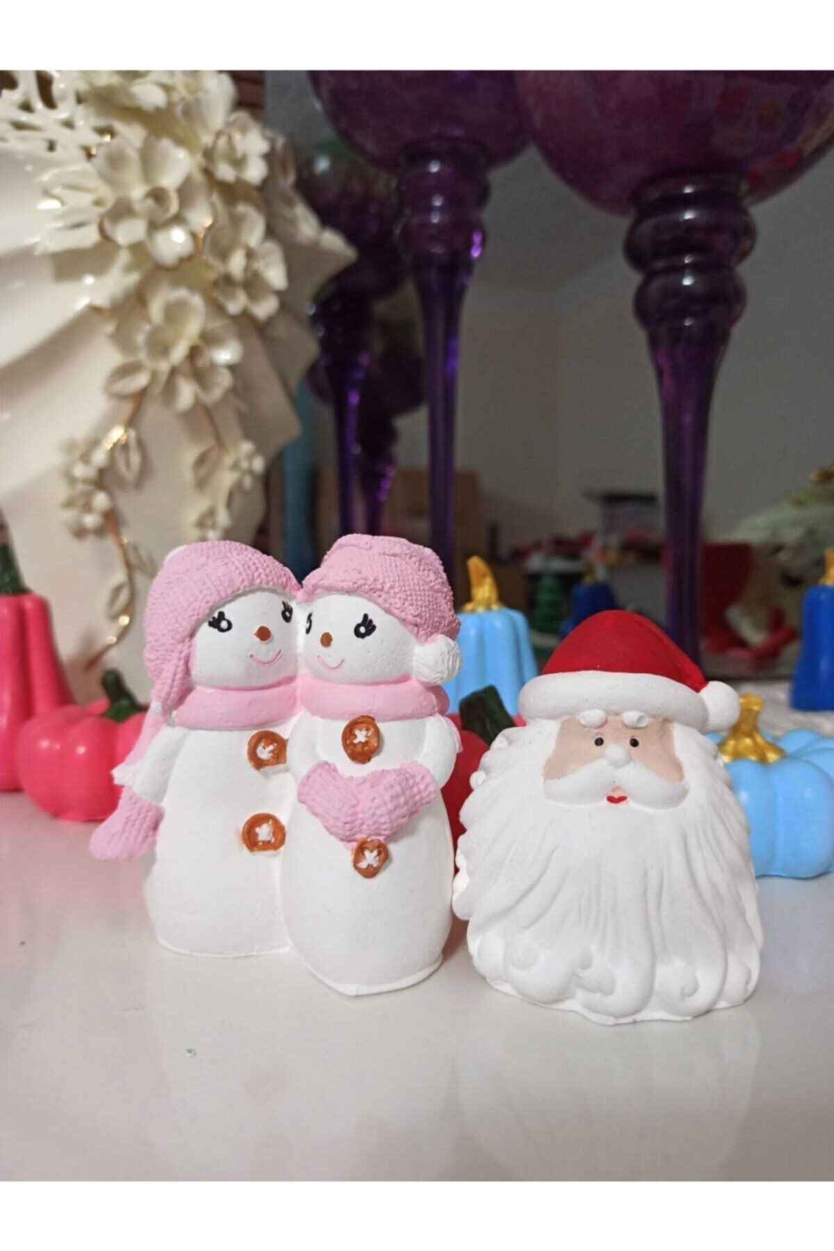 Kardan Kızlar Ve Noel Dede Teraryum Obje Minyatür Obje Teraryum Diorama Malzemeleri