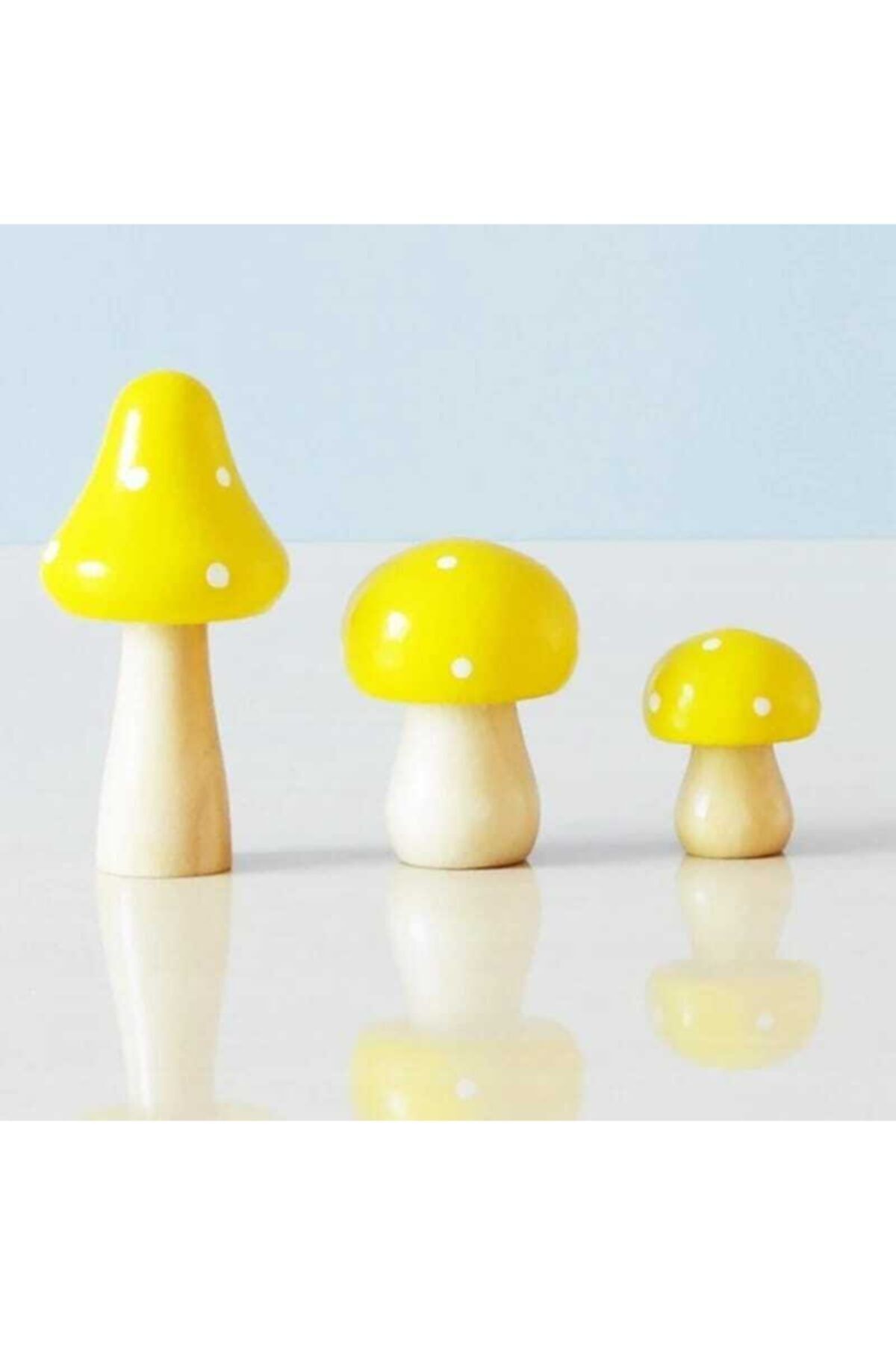 3'lü Mantarlar Teraryum Obje Teraryum Süsleri Saksı Dibi Süsü Teraryum Diorama Malzemeleri