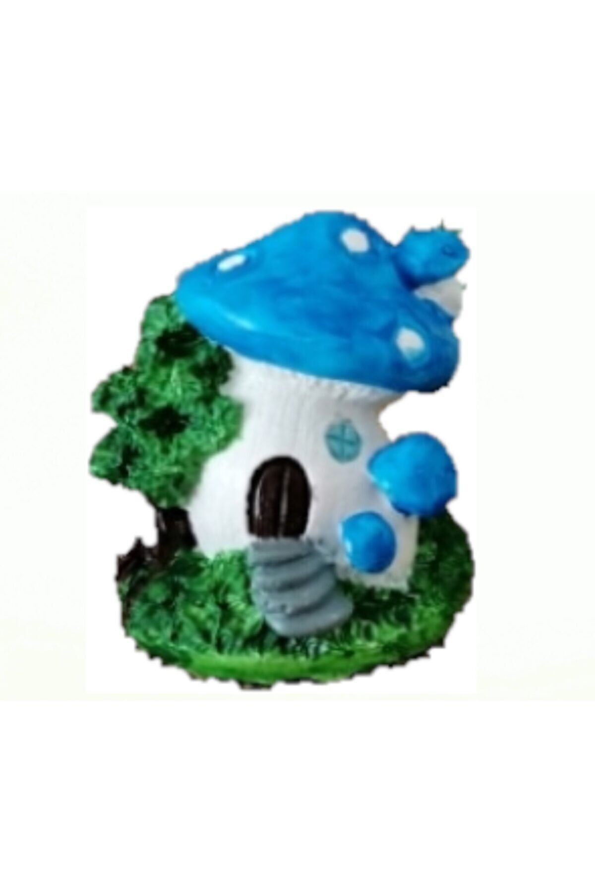Mavi Mantar Ev Teraryum Obje Minyatür Obje Teraryum Diorama Malzemeleri Teraryum Figür Aksesuar Saksı Süsü