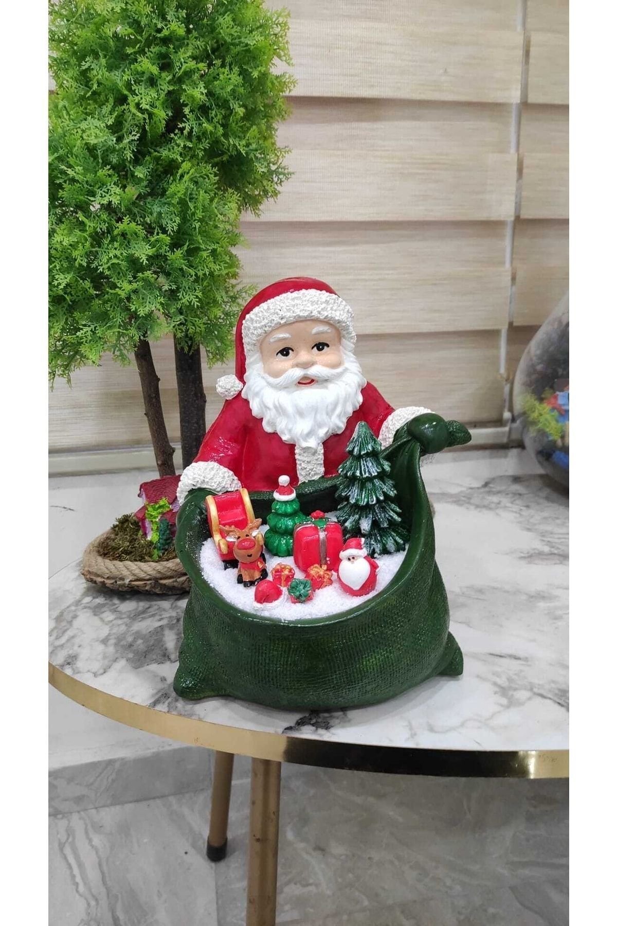 Noel Baba Teraryum Yılbaşı Teraryumu Noel Baba Saksı Süsleri Teraryum Obje