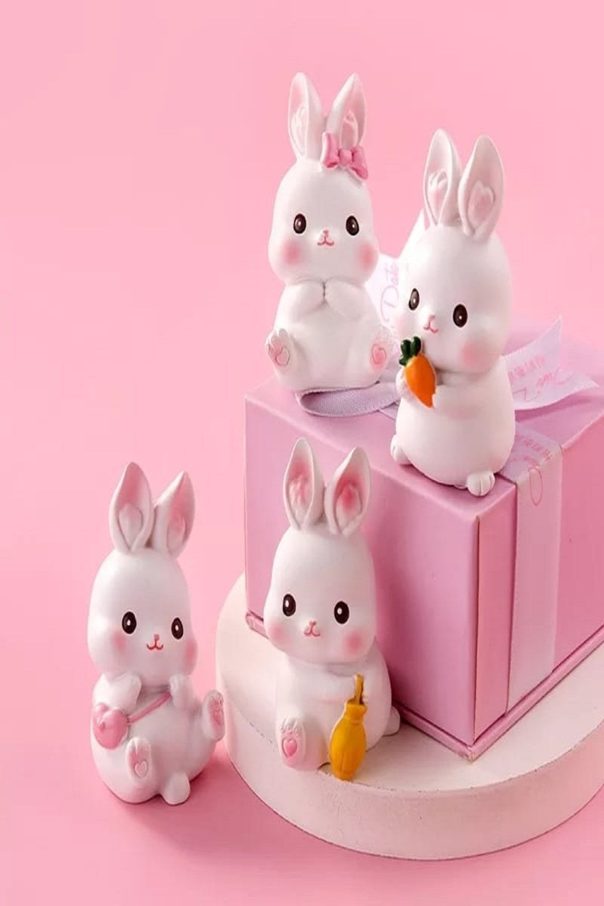 Sevimli Tavşan Minyatür Figür Mini Figür Minyatür Eşya Dekor Diorama