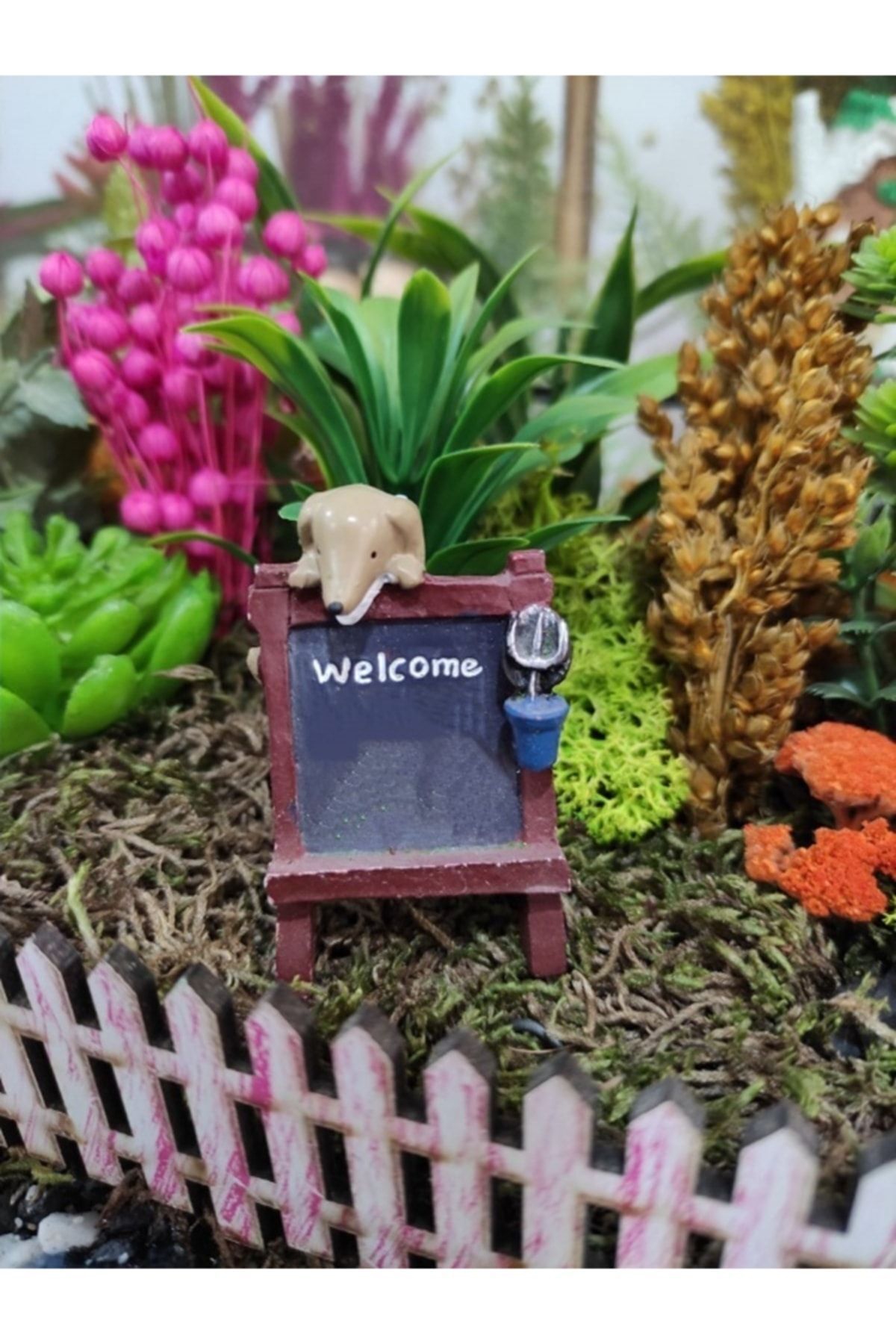 Welcome Minyatür Figür Mini Figür Minyatür Eşya Dekor Diorama