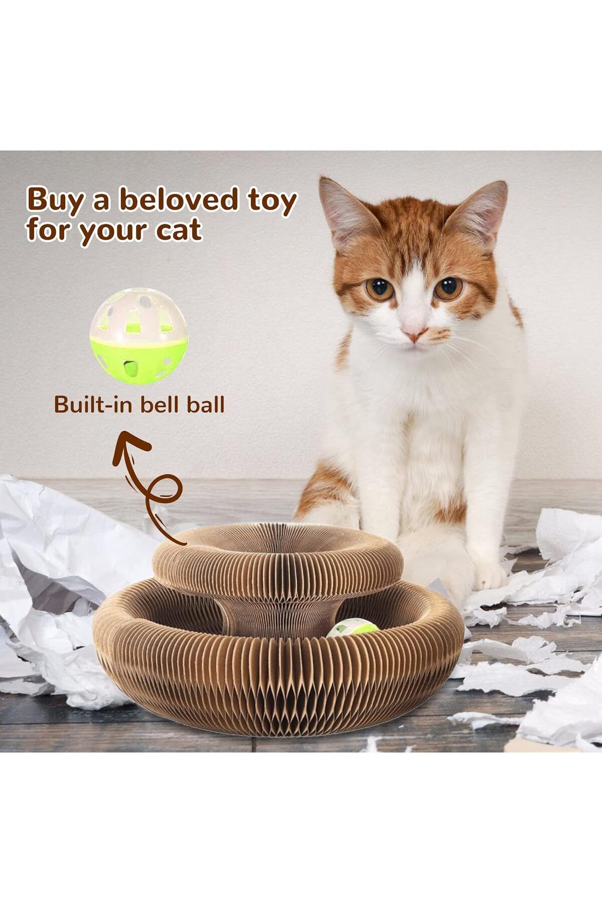 FRAME 34-Cat Scratching Toy, Magic Cat Toy, Rattle Scratching Board, Cat Toy 2