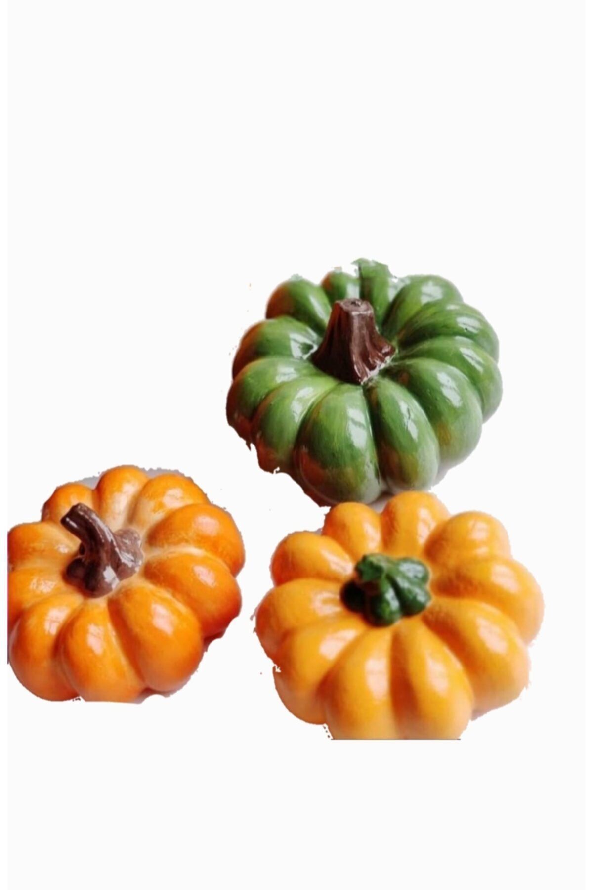 3'lü Kabak Set Dekoratif Kabak Biblo Süs Eşyası Ev Dekor