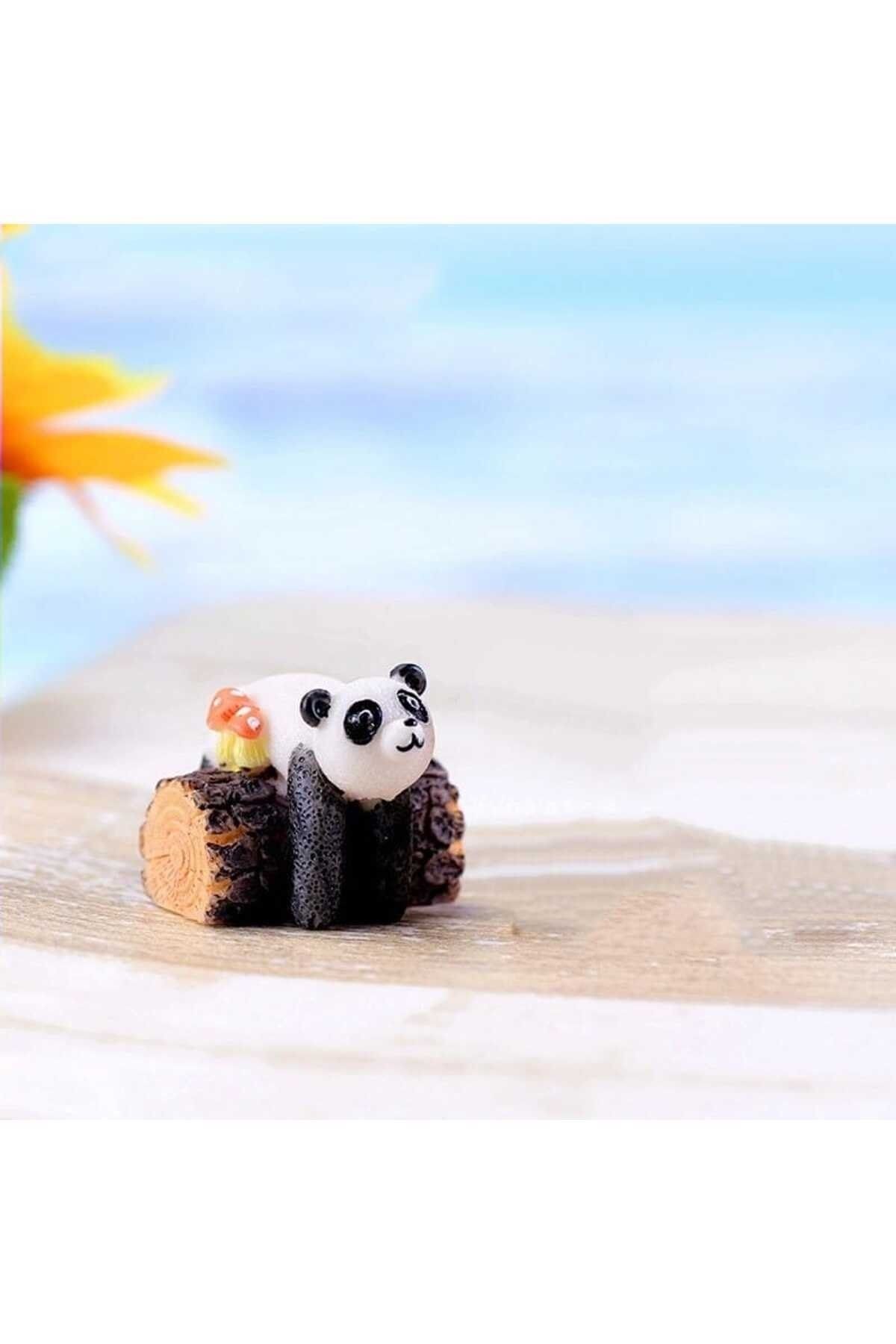 Kütükteki Ayıcık Maket Kürdanlı Cupcake Pasta Süsü Doğum Günü Süsleri Kürdan Süsü