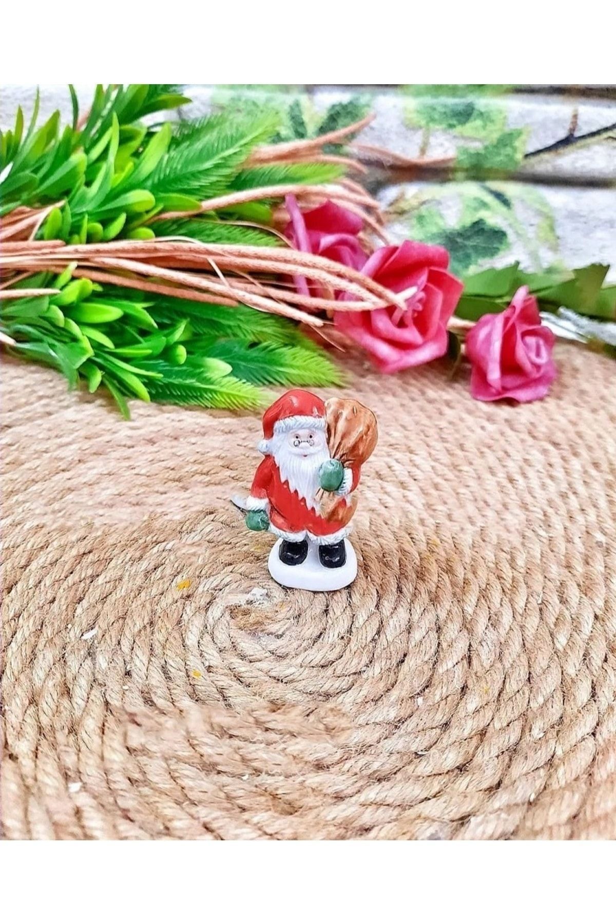 Noel Baba Maket Kürdanlı Cupcake Pasta Süsü Doğum Günü Süsleri Kürdan Süsü