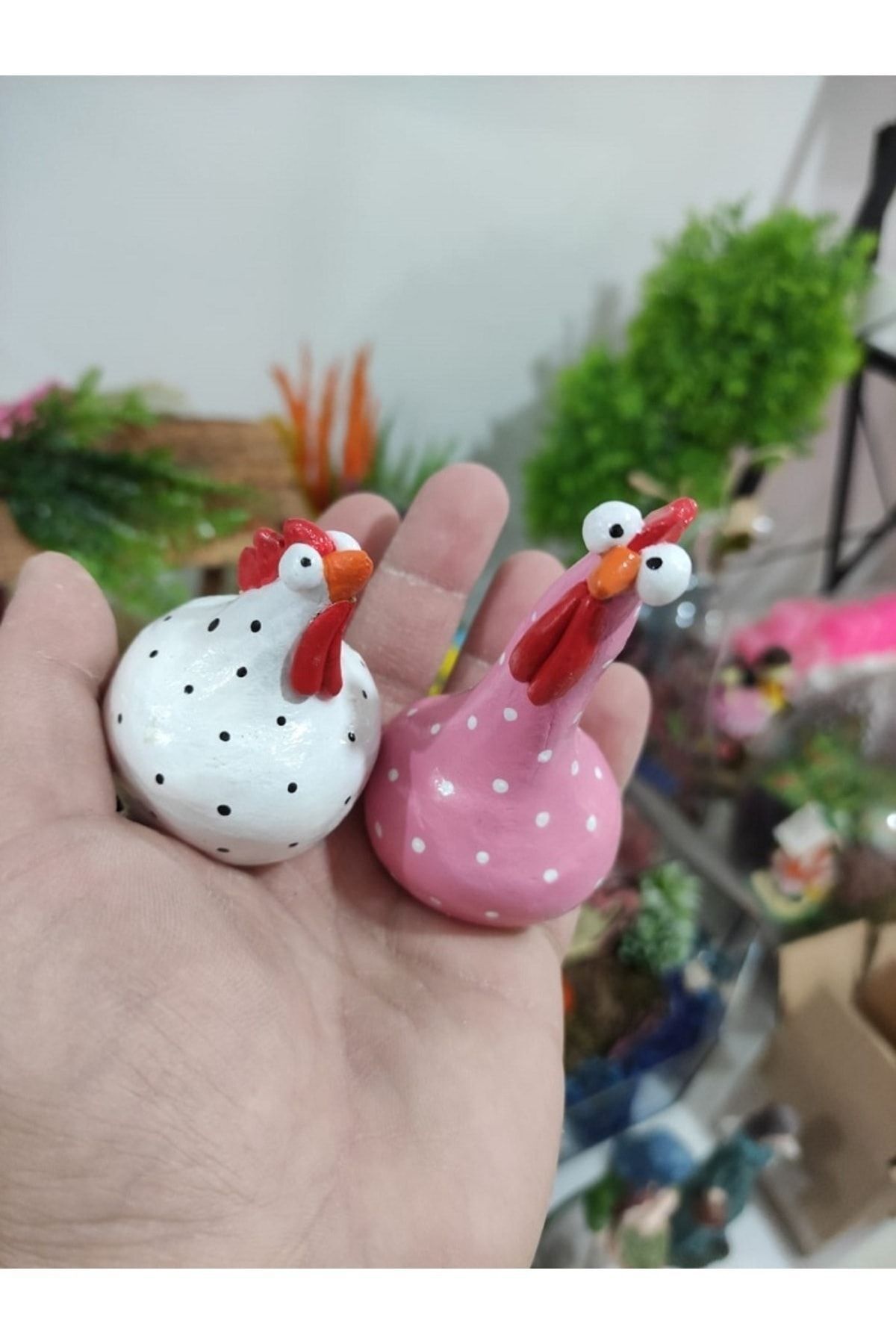 Horoz Ve Tavuk Maket Kürdanlı Cupcake Pasta Süsü Doğum Günü Süsleri Kürdan Süsü