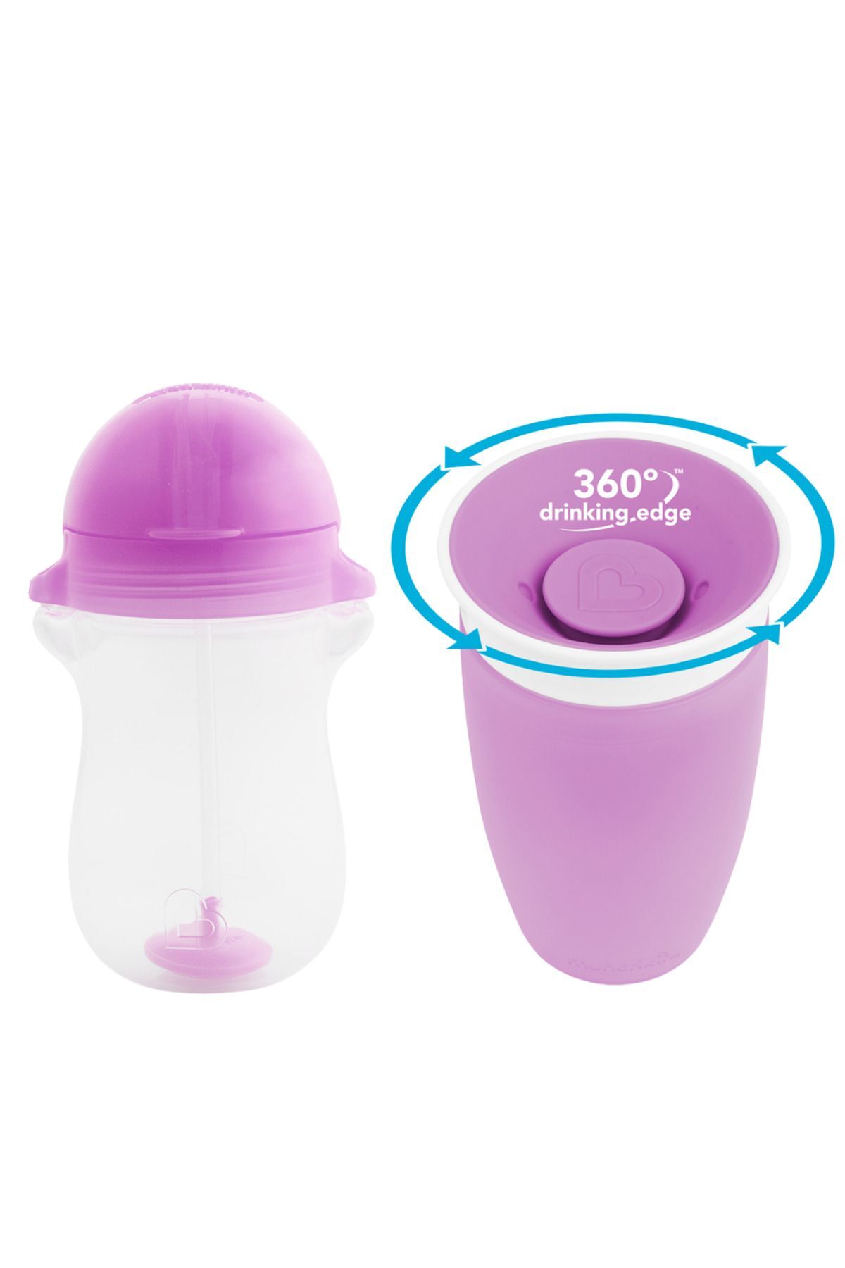 Munchkin Tıklama Kilitli Uçlu Alıştırma Bardağı +Munchkin Mucize360°Alıştırma Bardağı12ay+296mlMor fotoğrafı 2 (önizleme)