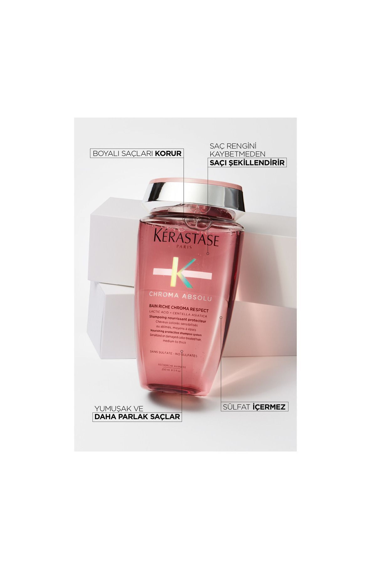 شامپو مغذی و محافظ Chroma Absolu Bain Riche برای موهای رنگ شده 250 میلی لیتر 1KER200 Kerastase