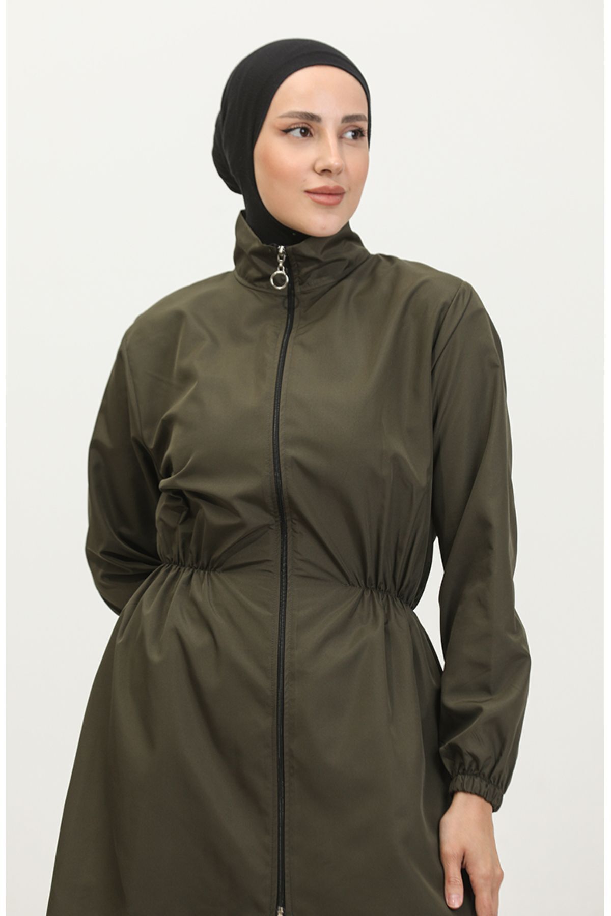 sefamerve-2er-Pack Hijab-Badeanzug mit Tasche und elastischem Bund 2038-02 Khaki 5