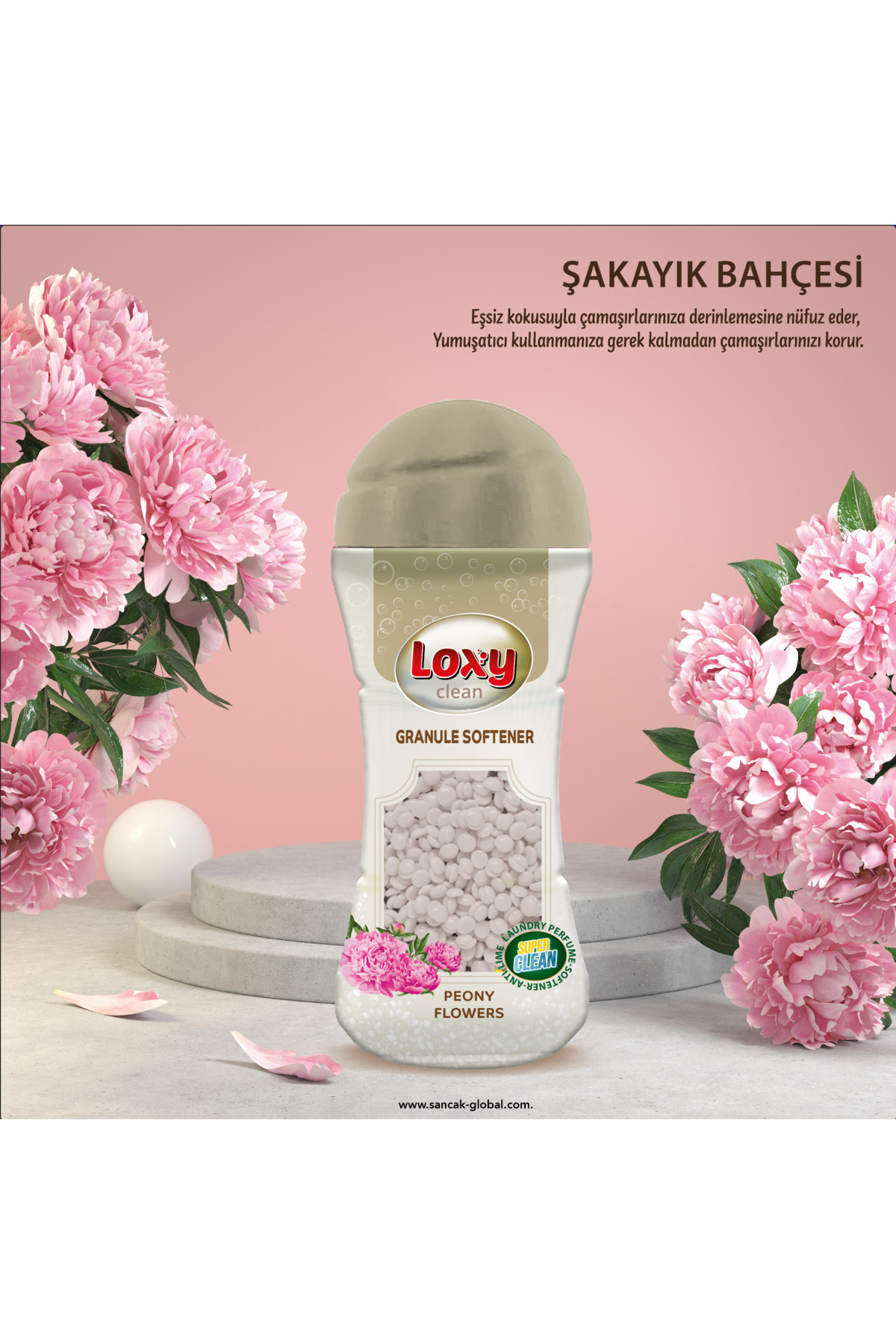 LOXY Clean Şakayık Bahçesi Granül Çamaşır Parfümü & Yumuşatıcı 210 gr