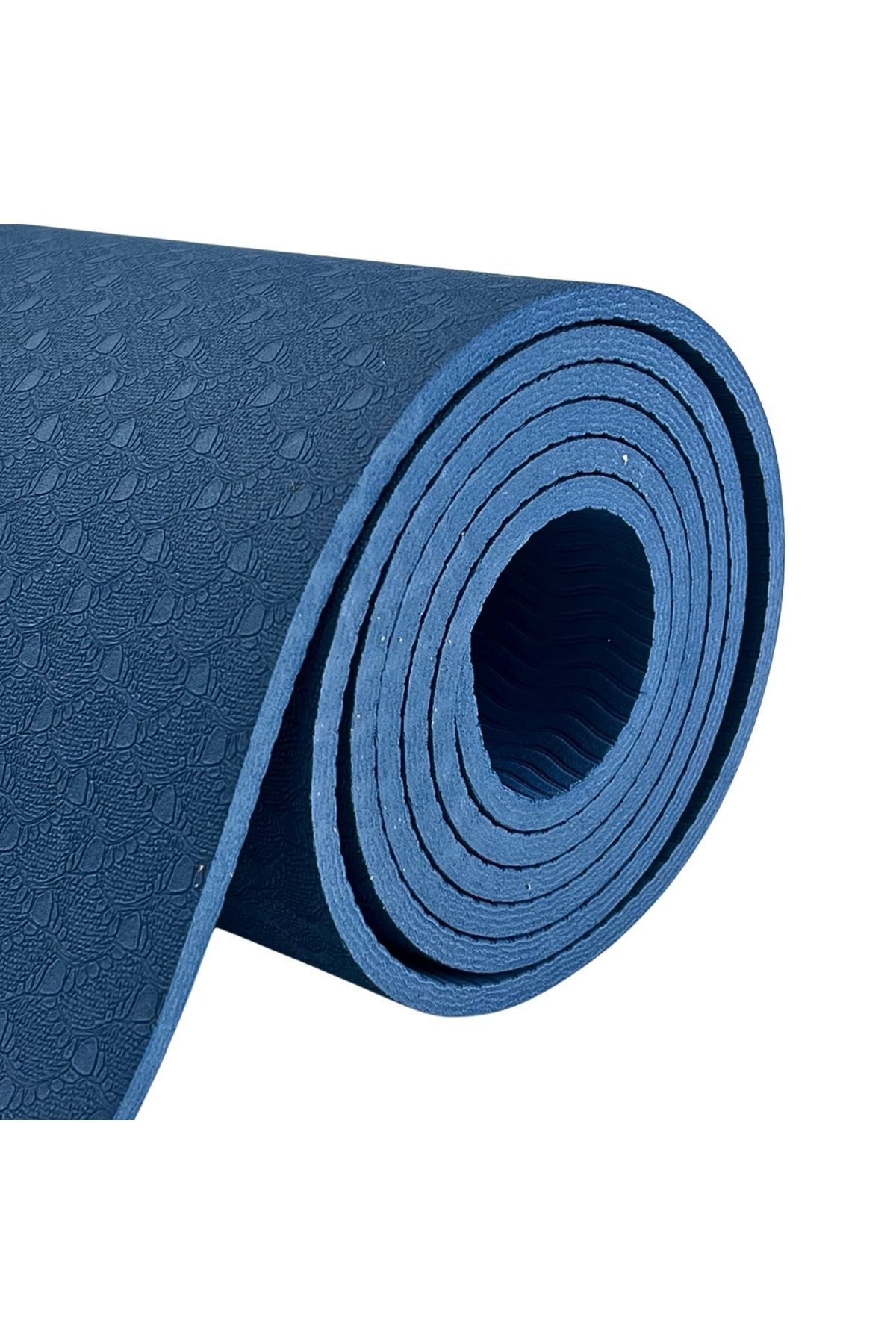 زیرانداز پیلاتس آبی طراحی دو خط 5 میلی متر TPE یوگا Pilates Mat Rebuwo