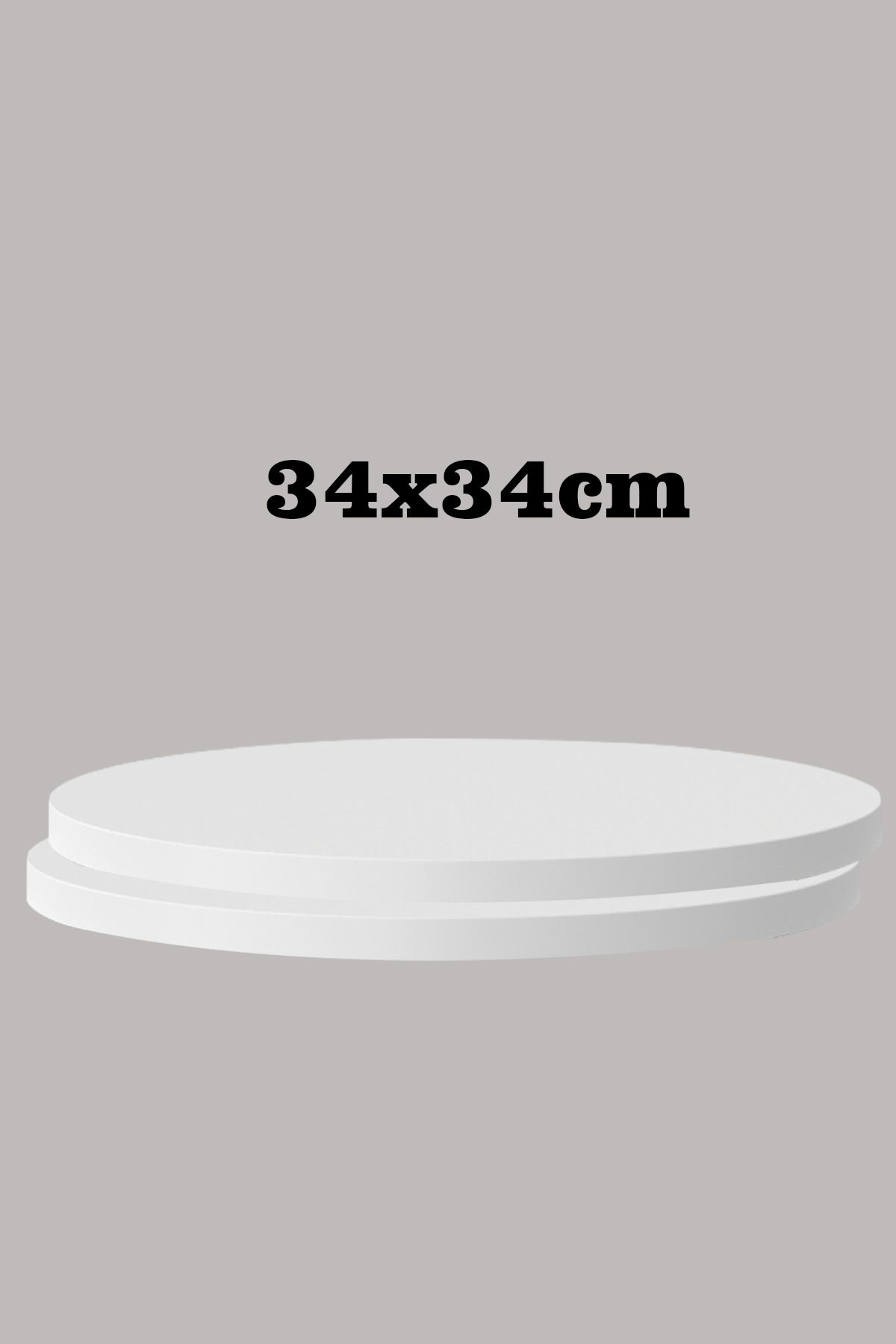 BEYAZ 34 X 34 CM 4'LÜ SUNTALAM SEHPA ÜST TABLASI DEKORASYON SUNUM TABAĞI