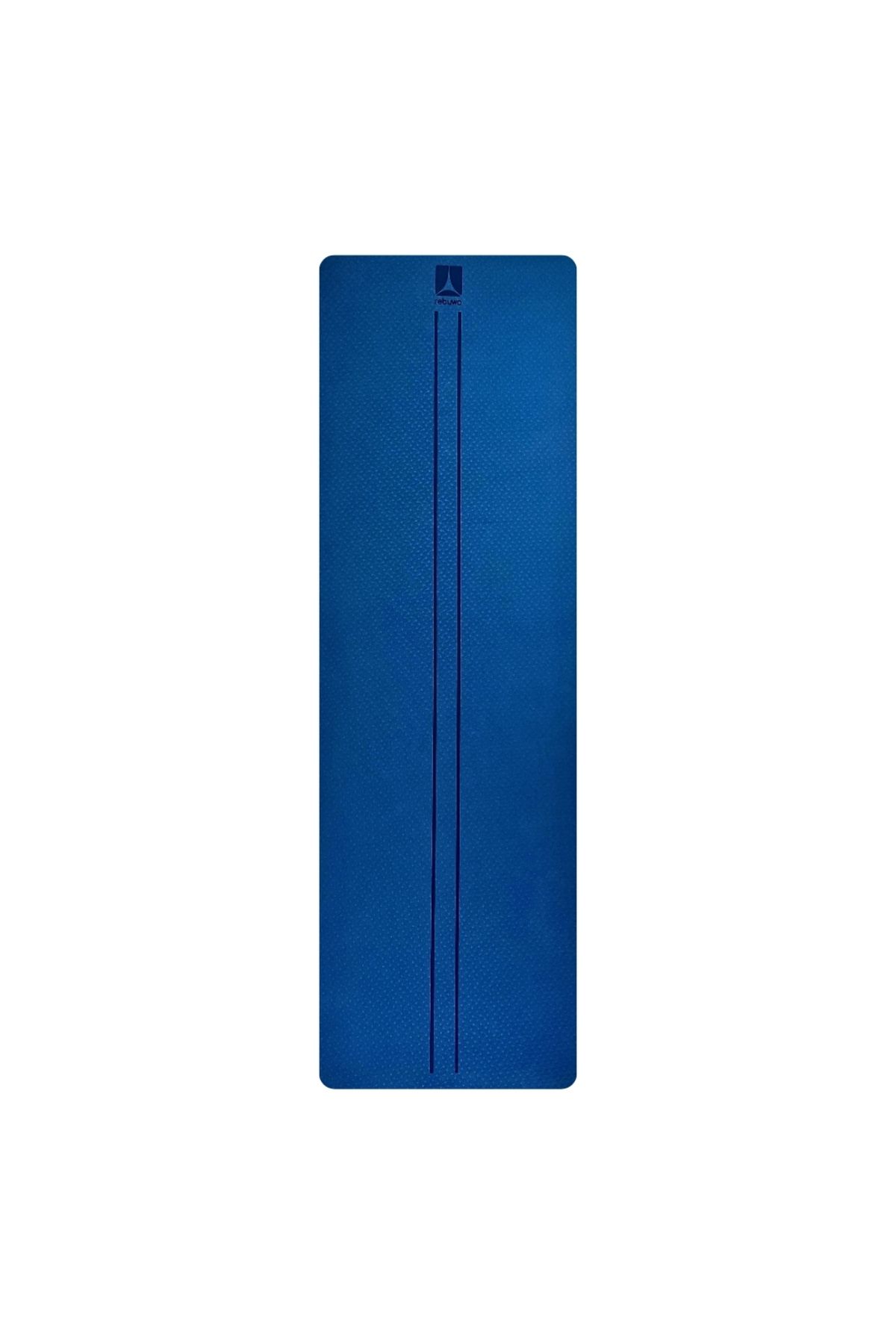 زیرانداز پیلاتس آبی طراحی دو خط 5 میلی متر TPE یوگا Pilates Mat Rebuwo