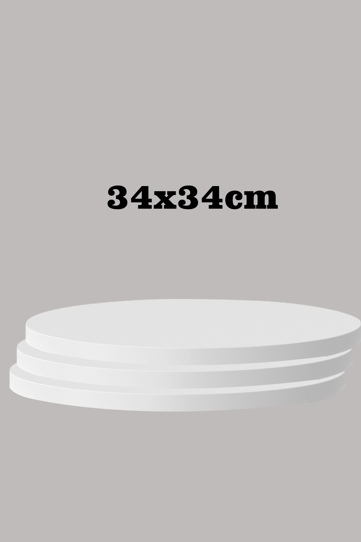 BEYAZ 34 X 34 CM 4'LÜ SUNTALAM SEHPA ÜST TABLASI DEKORASYON SUNUM TABAĞI