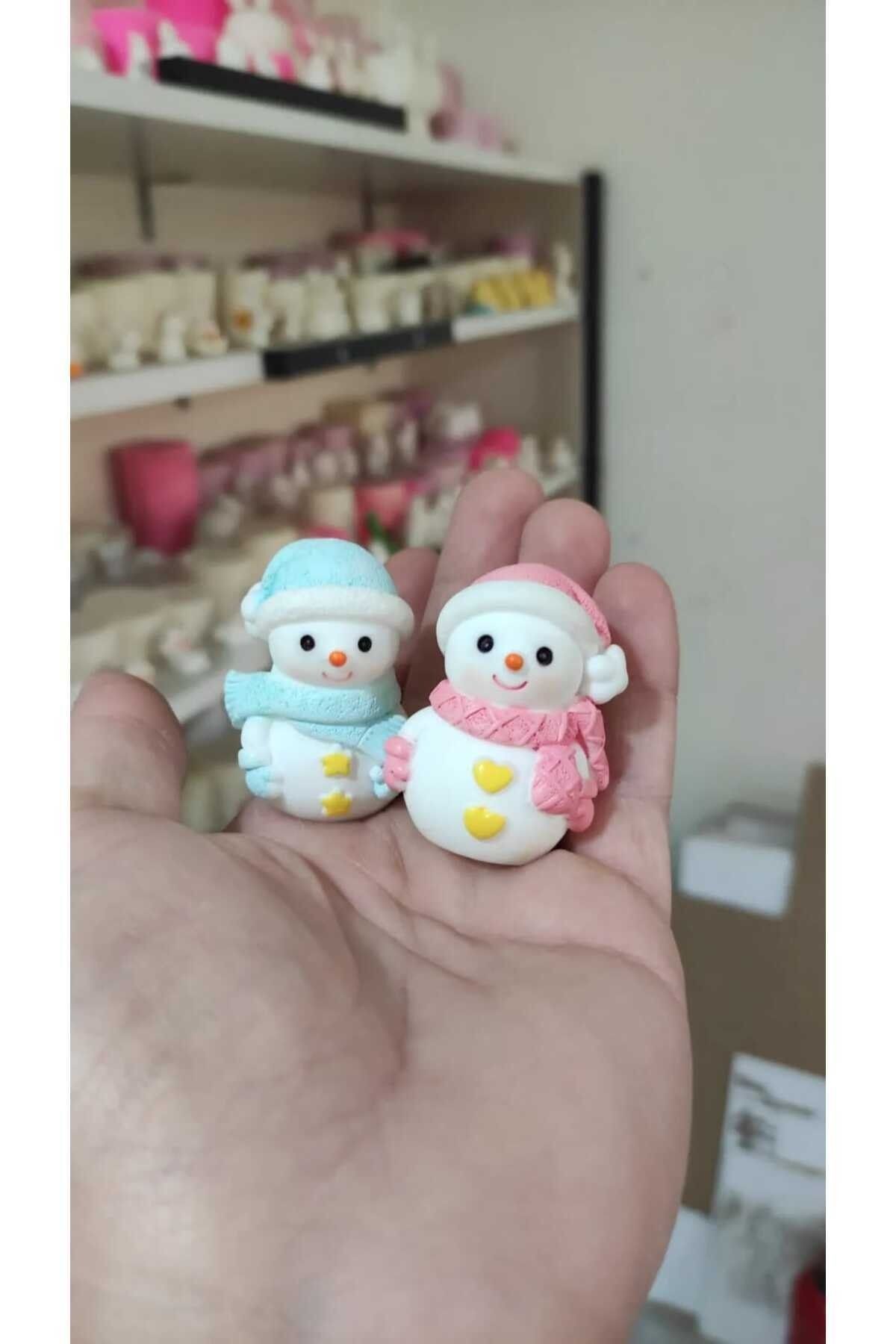 Kardan Adamlar 2 Adet Maket Kürdanlı Cupcake Pasta Süsü Doğum Günü Süsleri