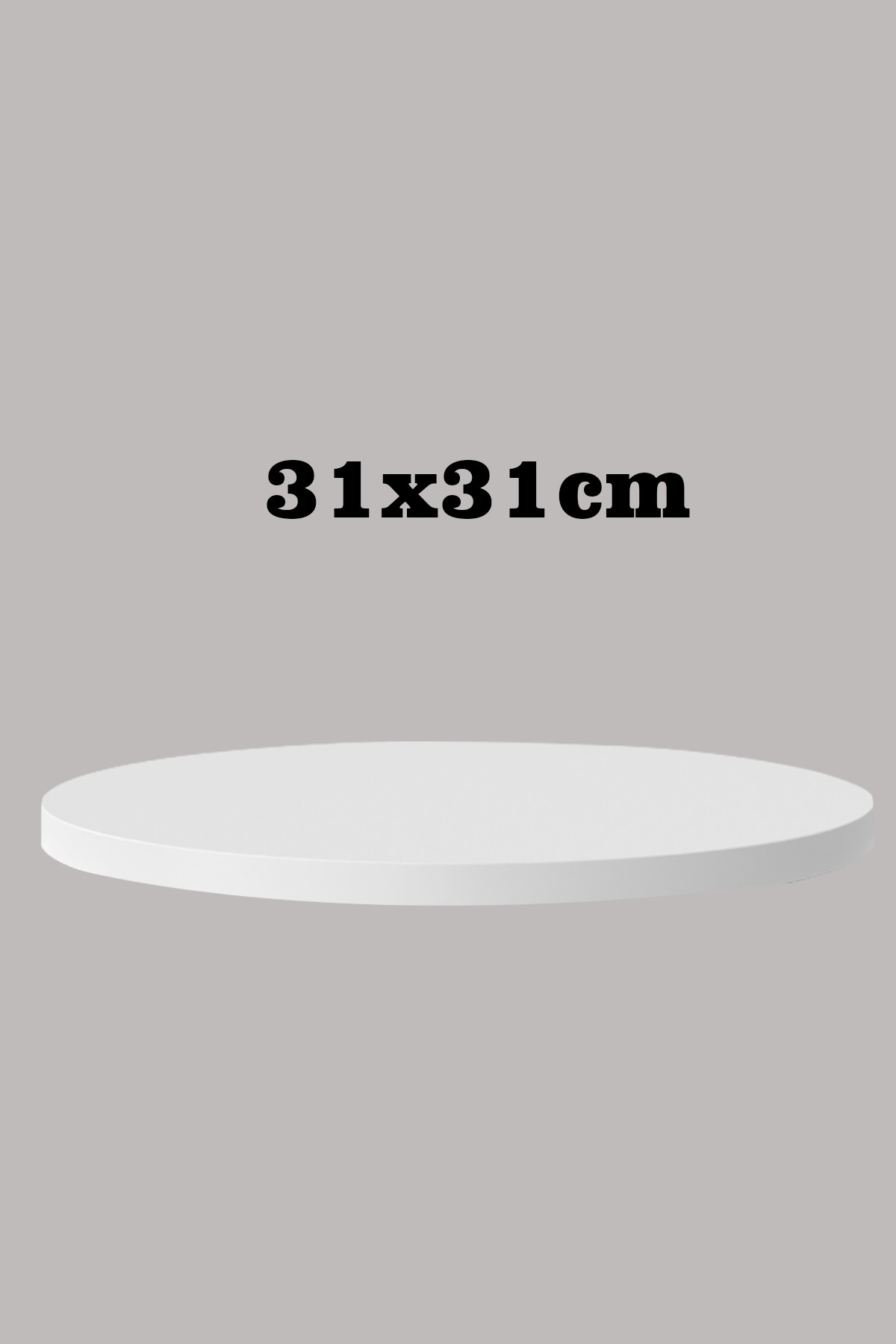 Beyaz 31 X 31 Cm 3'lü Suntalam Sehpa Üst Tablası Dekorasyon Sunum Tabağı