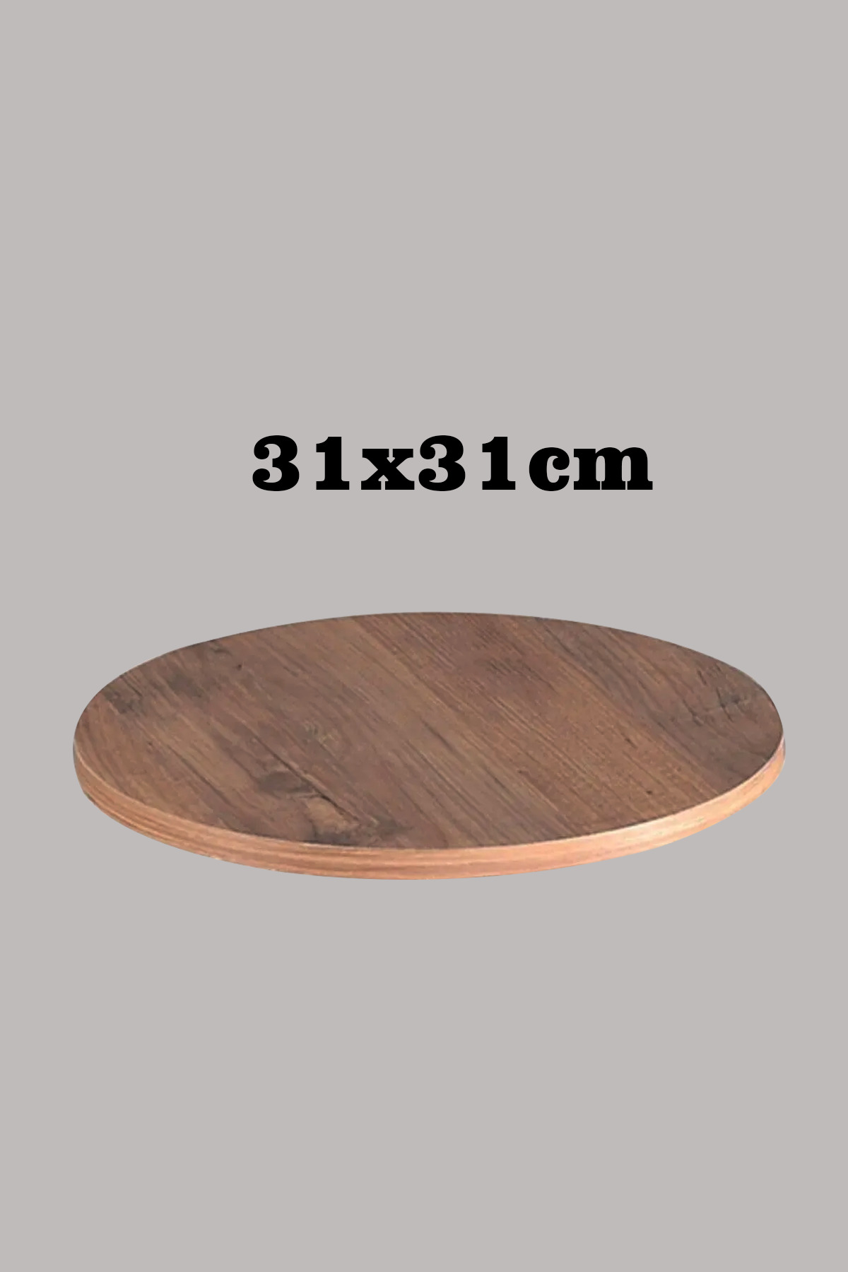 Koyu Ceviz 31 X 31 Cm 2'li Suntalam Sehpa Üst Tablası Dekorasyon Sunum Tabağı