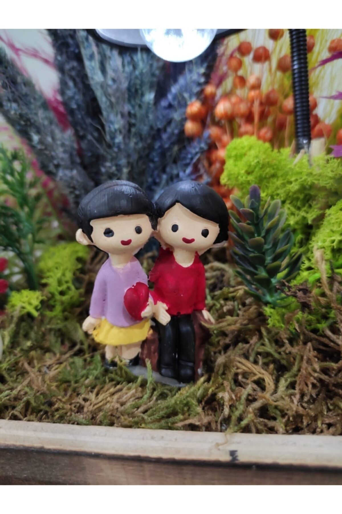 Sevgililer Teraryum Obje Minyatür Obje Teraryum Diorama Malzemeleri Teraryum Süsü