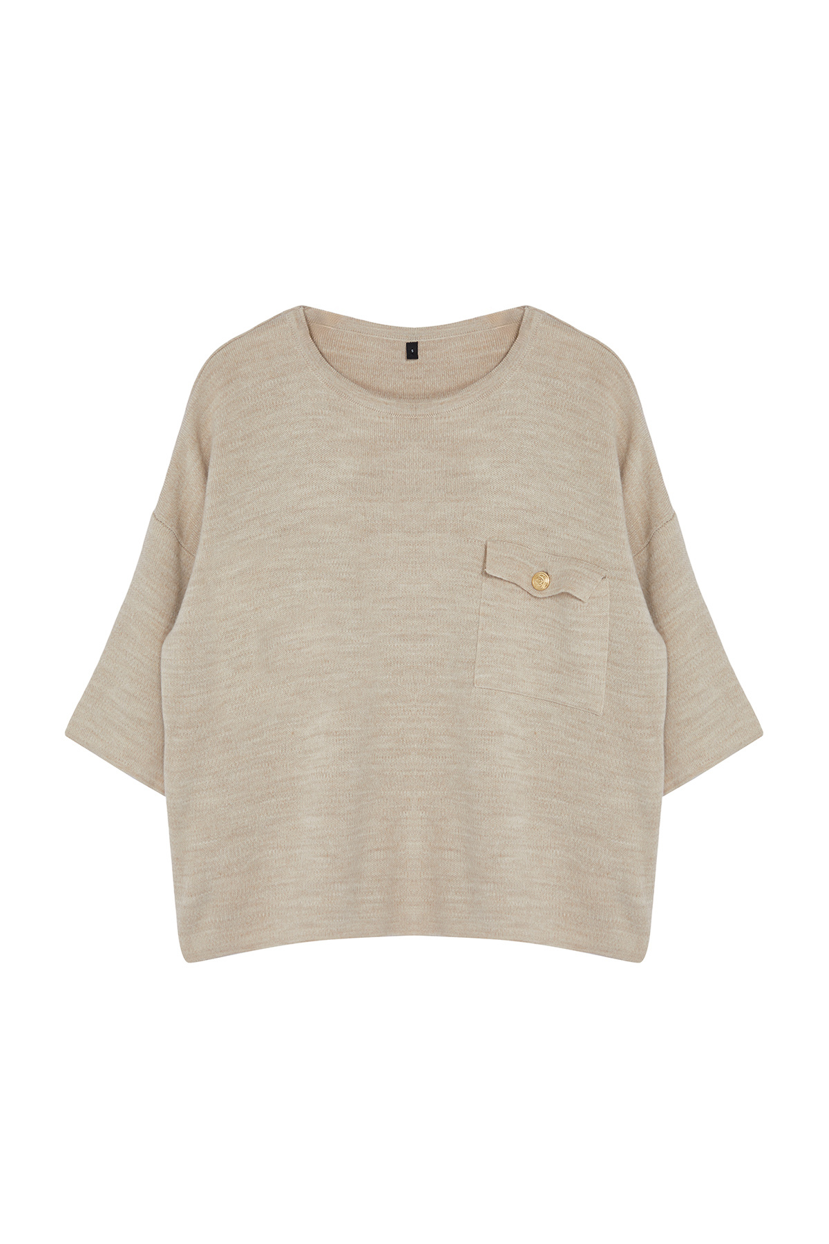 Trendyolmilla  Bej Cep Detaylı Triko Kazak TWOAW25KZ00064 - Görsel 8