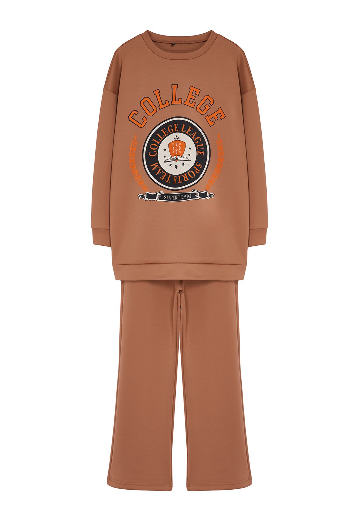 Trendyol Modest-Trainingsanzug-Set aus Scuba-Stoff in Braun - TCTAW23EN00016 6