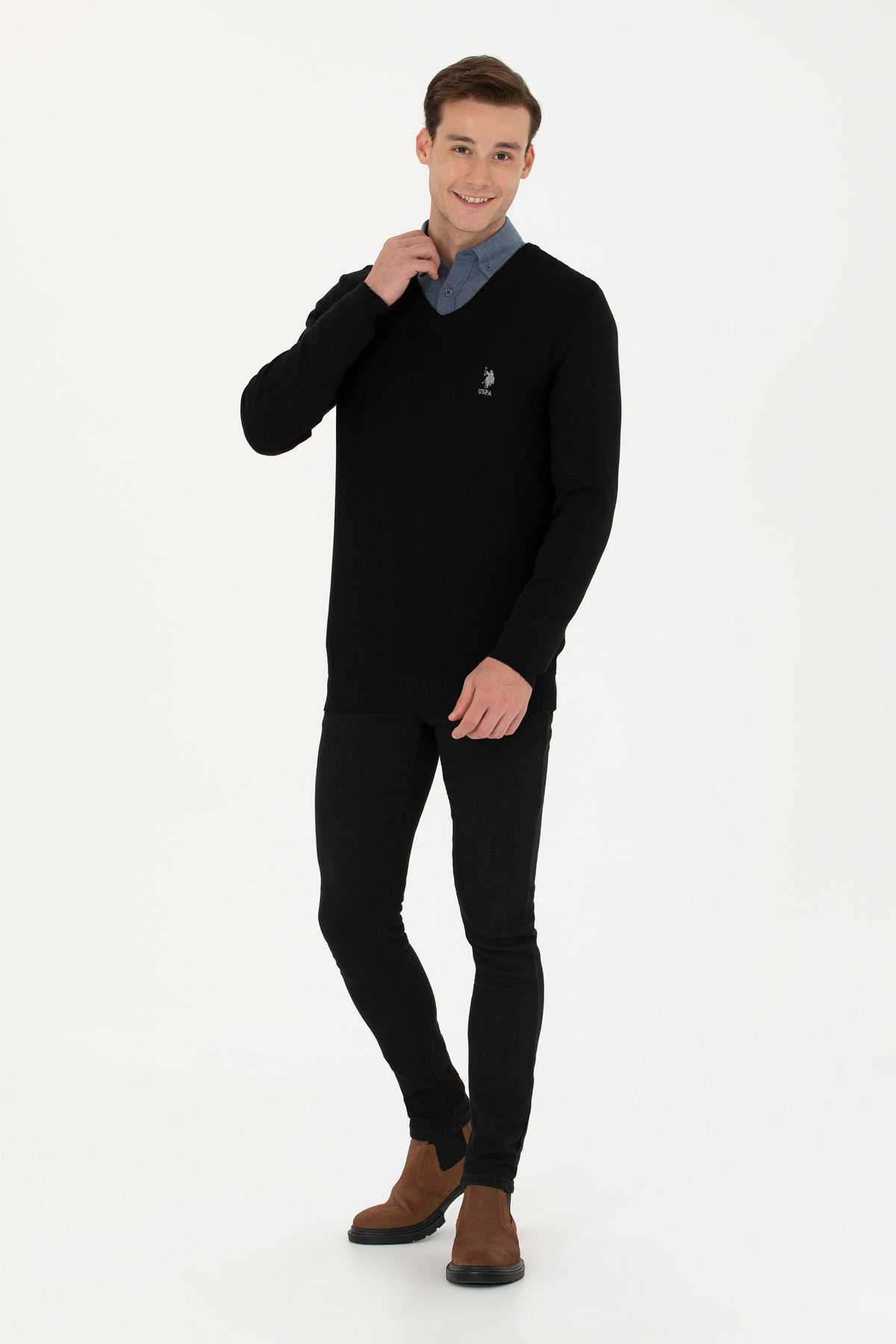 بافت مردانه یو اس پولو | 909742 U.S. Polo Assn. - Image 4