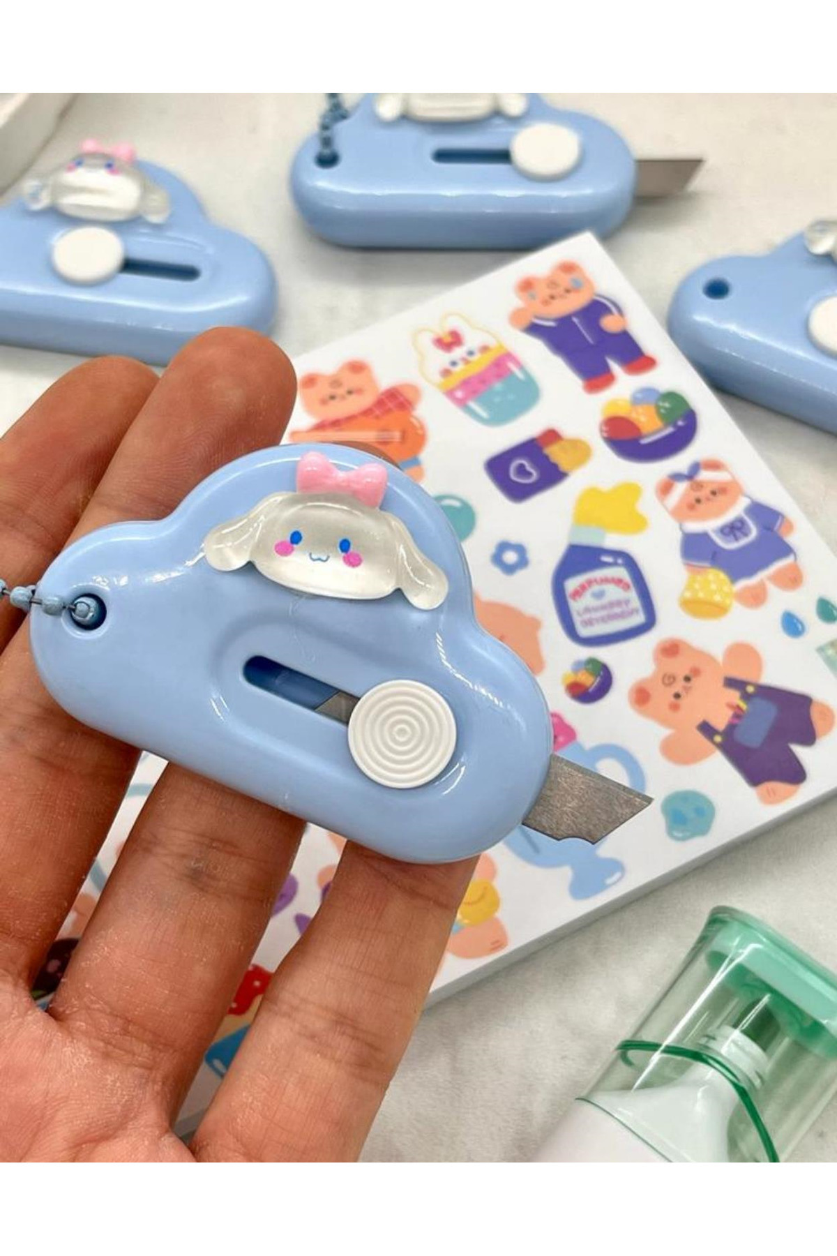Kağıt Gemi Dükkan Sanrio Cinnamoroll Karakteri Mini Maket Bıçağı / Sanat Bıçağı / Bullet Journal / Scrapbook/Falçata