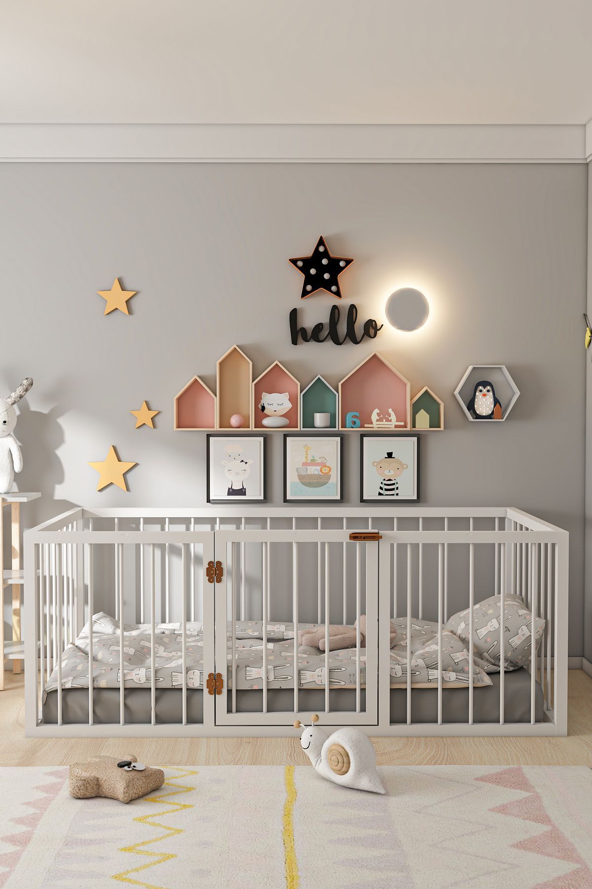 Givayo Mobilya FRODO AHŞAP BEBEK ÇOCUK MONTESSORİ YATAK KAPILI fotoğrafı 2 (önizleme)