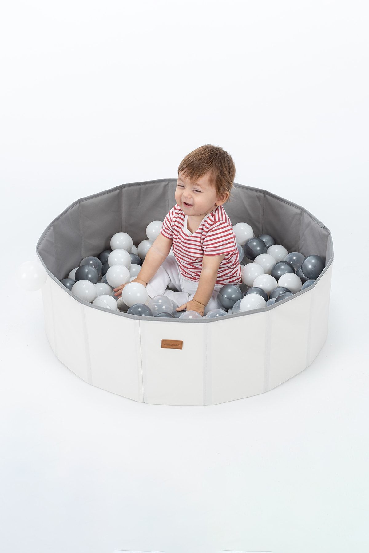 Wellgro 90 Toplu Katlanır Top Havuzu - Ekru fotoğrafı 3 (önizleme)