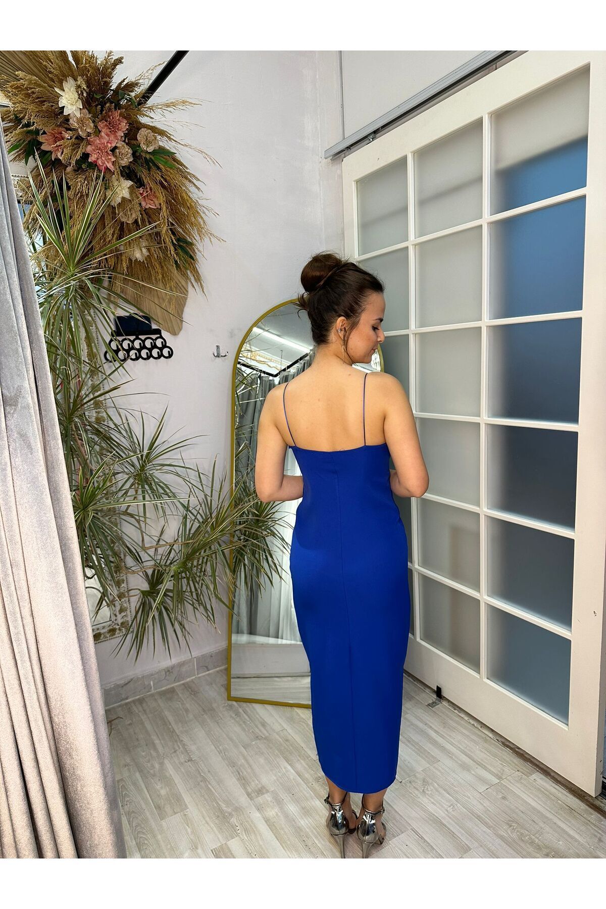 Abiye's-SAX BLUE STRAPLEZ SLITTER STRAPS evening dresses graduation wedding engagement promise 3