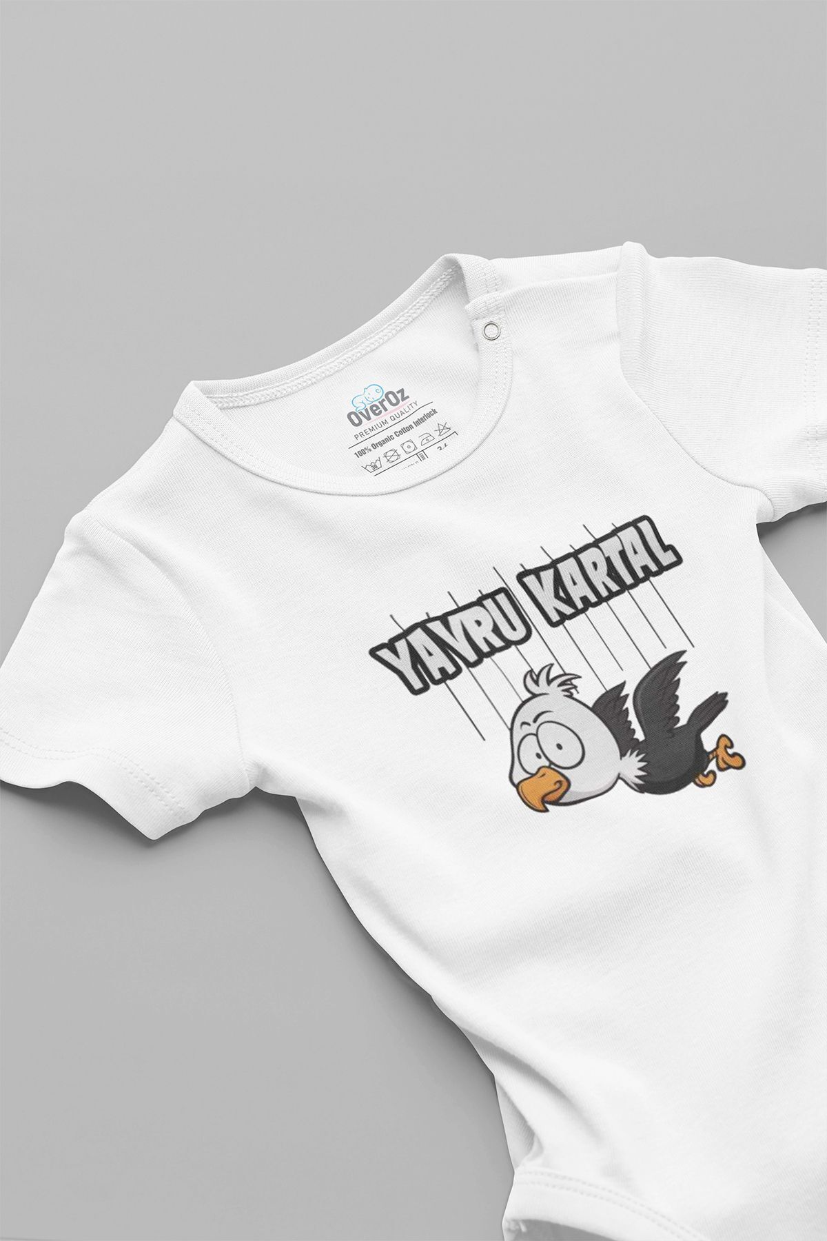 Organic 100% Cotton Baby Eagle Fan Printed Baby Body Short Sleeve Snap Fastener Snapsuit 5193