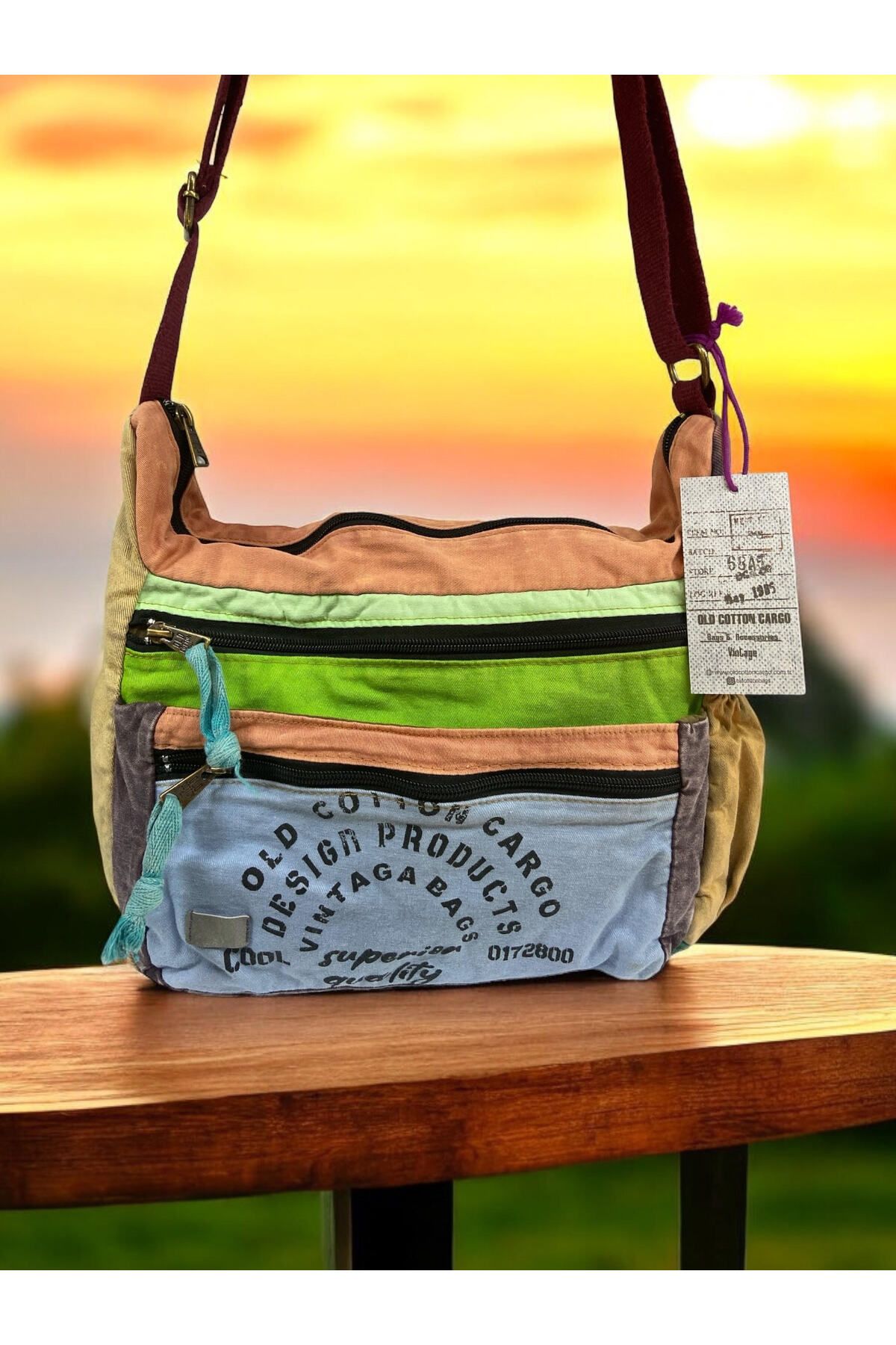 Old Cotton Quality Vintage Antique Casual Travel School Messenger Bag 28 cm X 26 cm Trendyol