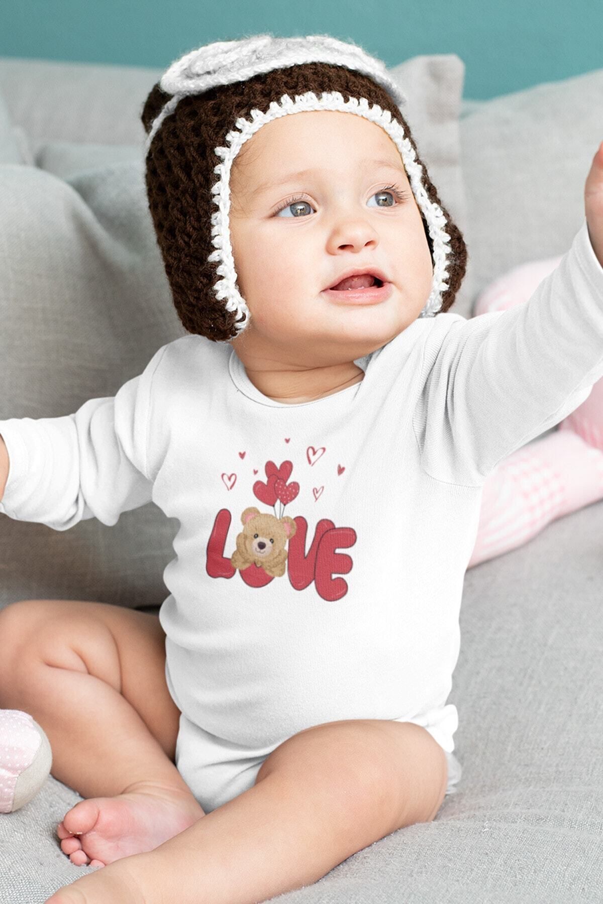 بادی نوزادی طرح خرس عروسکی طرح عشق، ۱۰۰٪ پنبه ارگانیک، آستین بلند، طرح خرس عروسکی، کد ۵۴۱۰  بادی نوزادی طرح خرس عروسکی طرح عشق، ۱۰۰٪ پنبه ارگانیک، آستین بلند، طرح خرس عروسکی، کد ۵۴۱۰