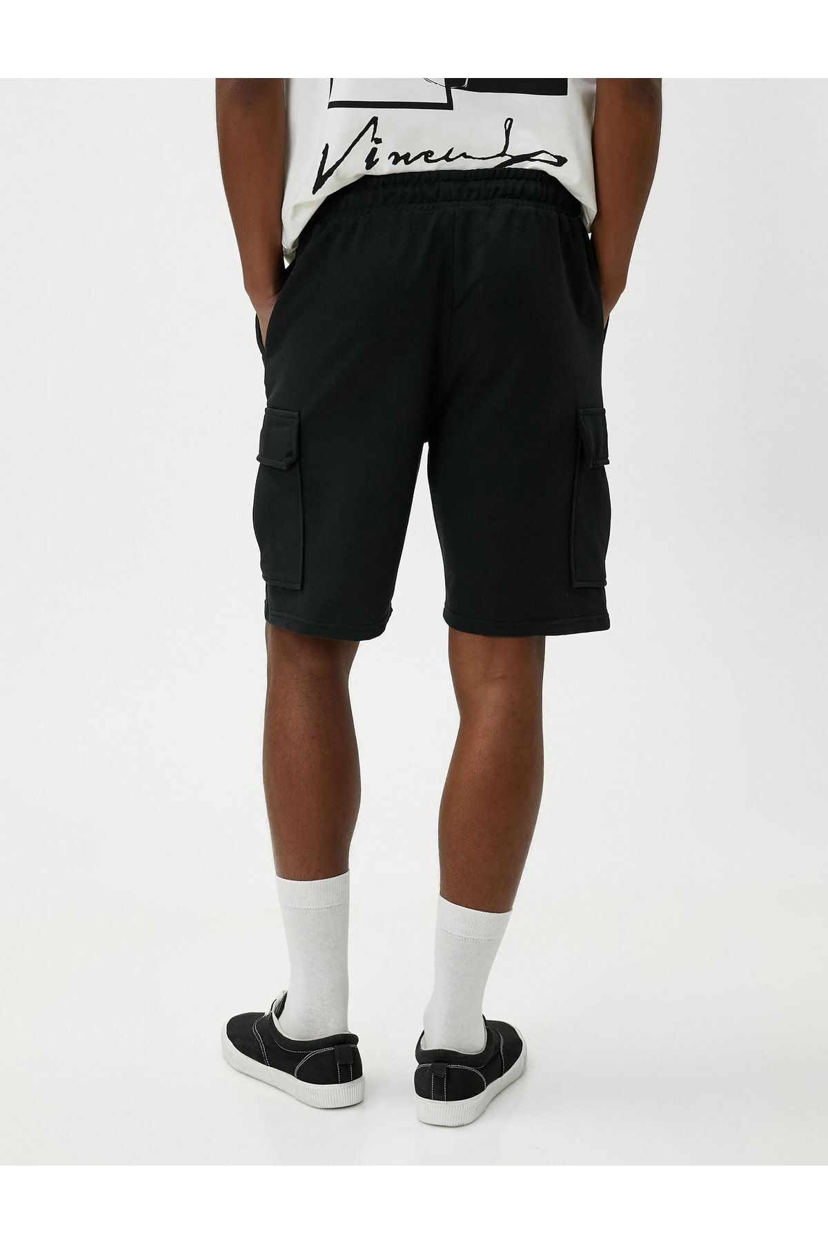 OXVİN-Multi Pocket Waist Elastic Lace Up Oversize Normal Length Men's Shorts (COMFORTABLE FIT) 5
