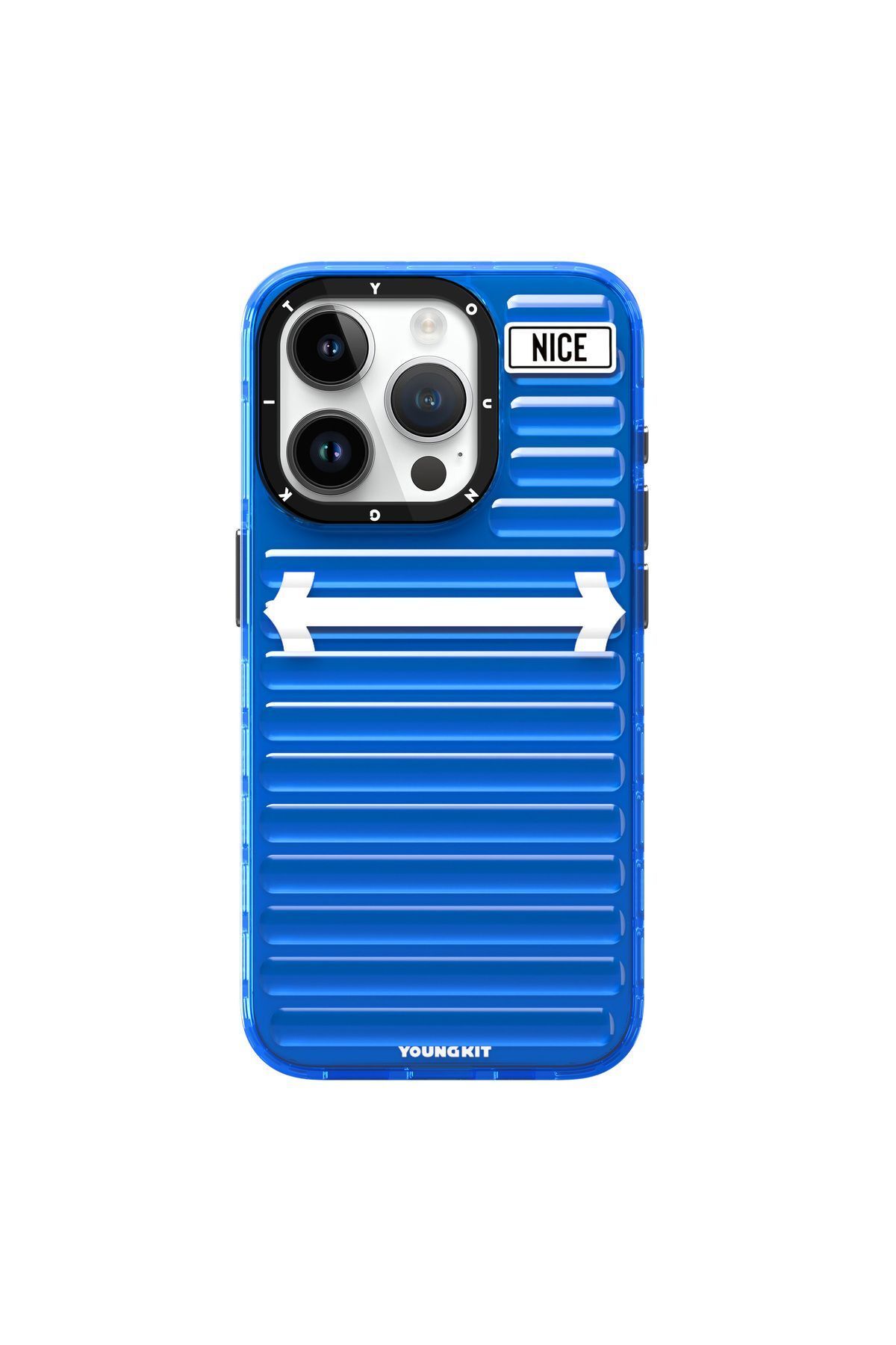 iPhone 15 Pro YoungKit Luggage FireFly Serisi Kılıf - Mavi