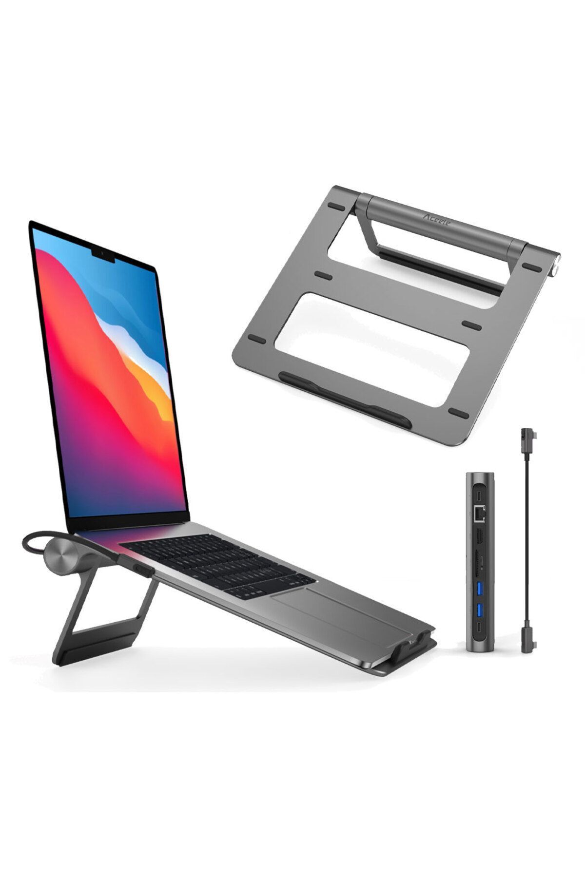WIWU-حامل الكمبيوتر المحمول والكمبيوتر المحمول PD 3.0 Port Wiwu A821CH 8in1 Hub مع محطة إرساء PD/USB/RJ45/SD 4